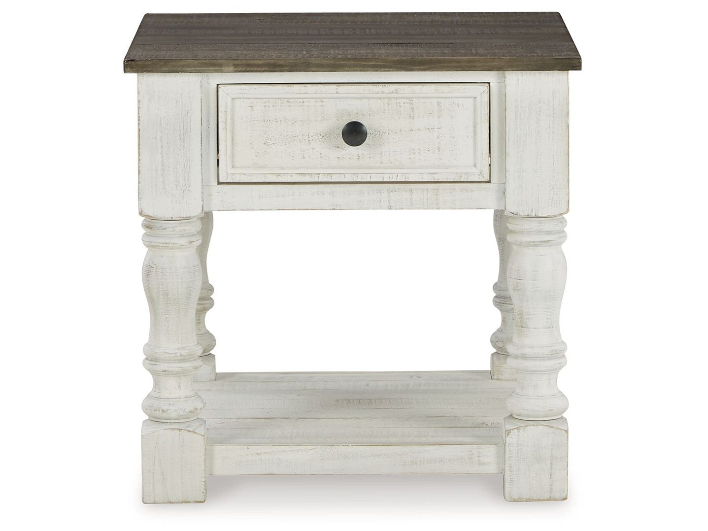 Havalance - Square End Table - White / Gray