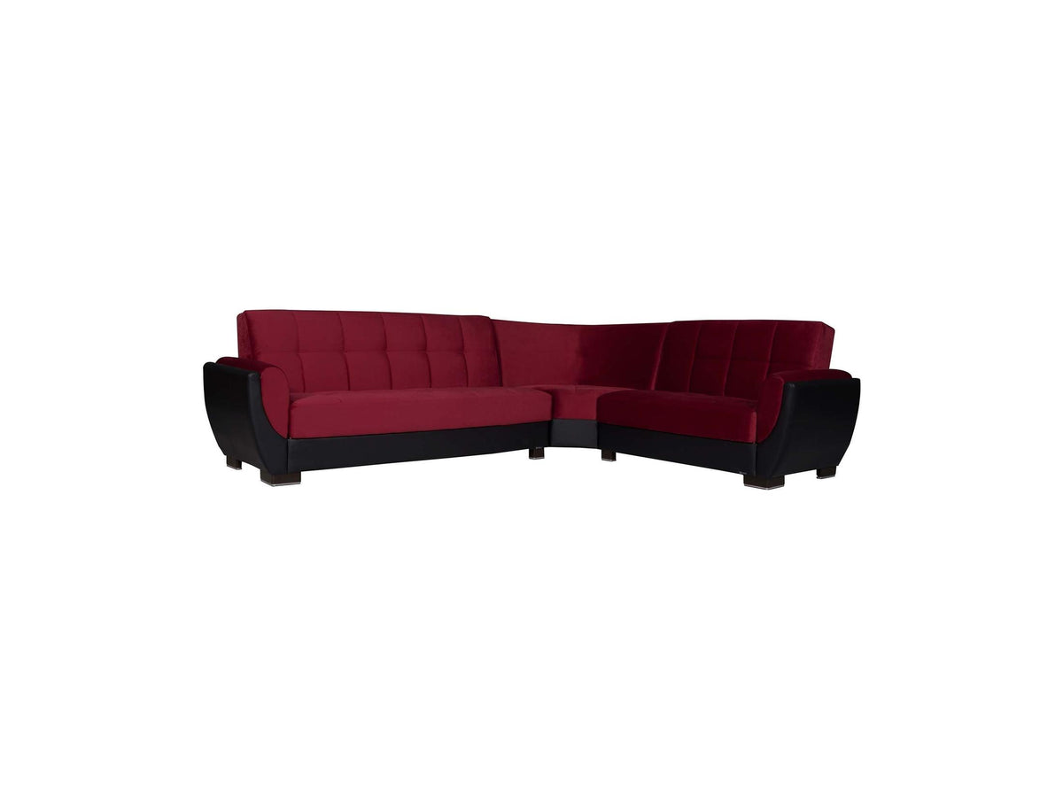 Ottomanson Armada Air - Upholstered Convertible Sectional With Storage - Microfiber