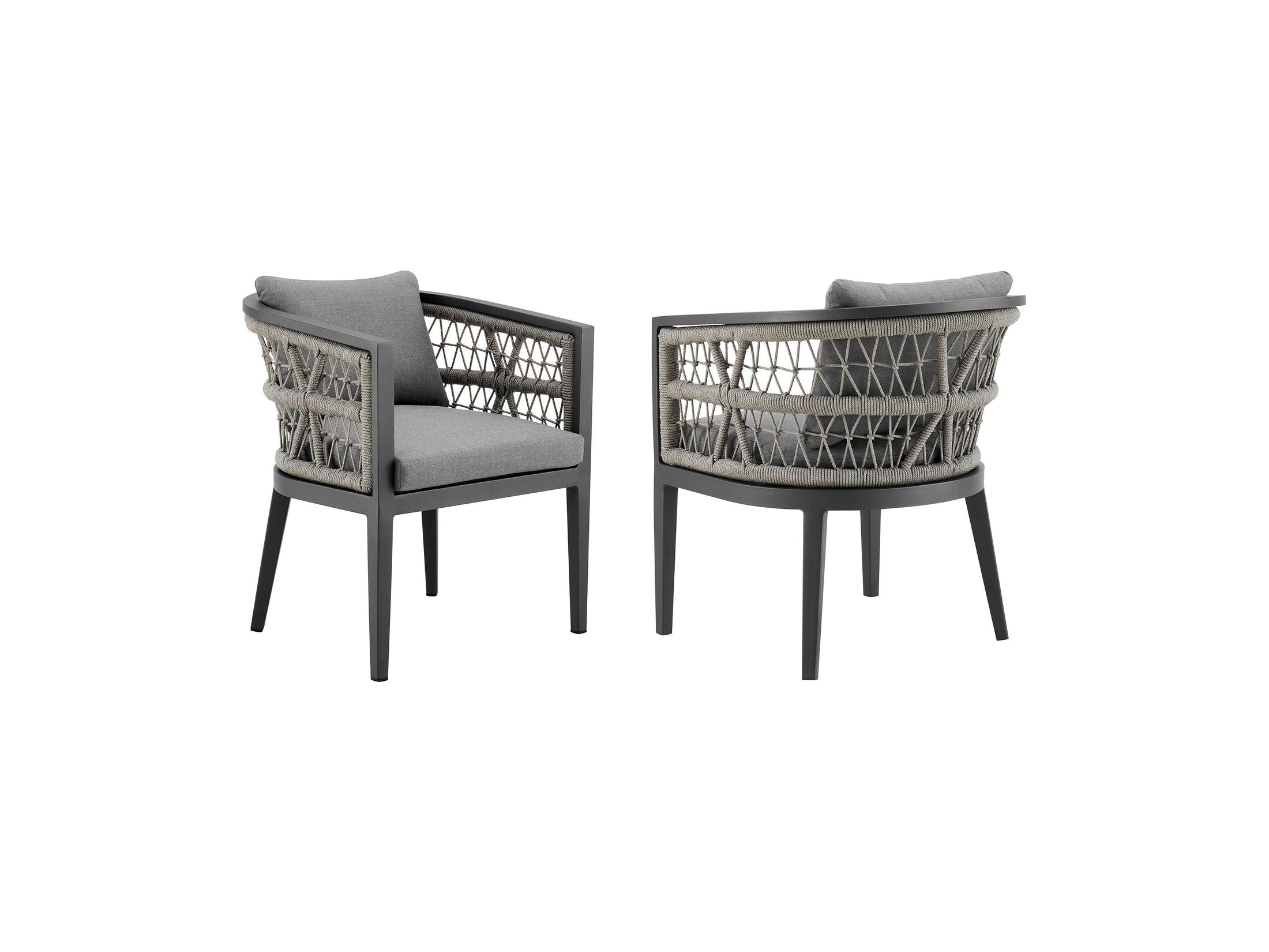 Zella - Outdoor Patio Dining Chair (Set of 2) - Light Gray / Earl Gray