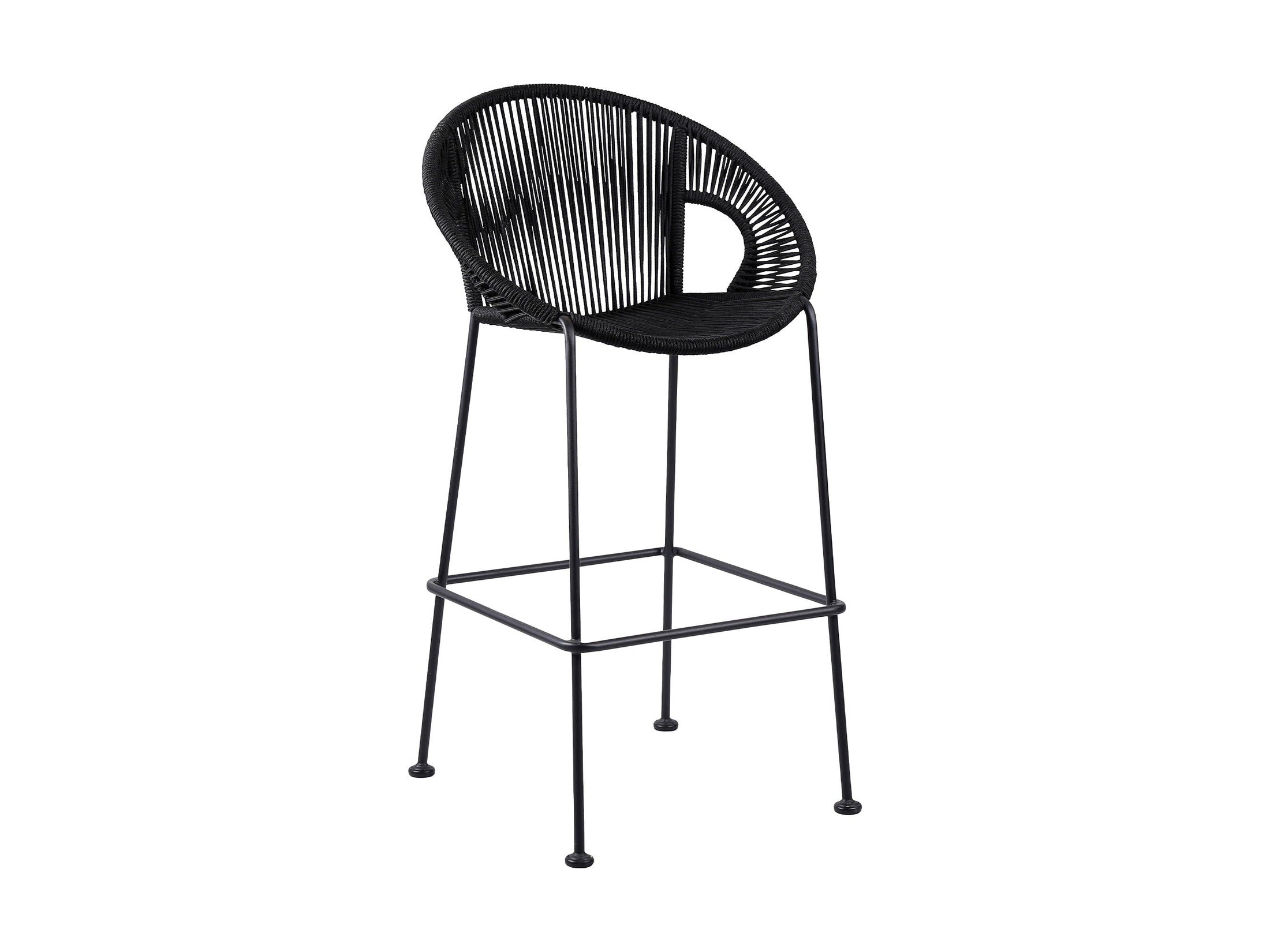 Acapulco - Indoor Outdoor Steel Bar Stool With Rope Set