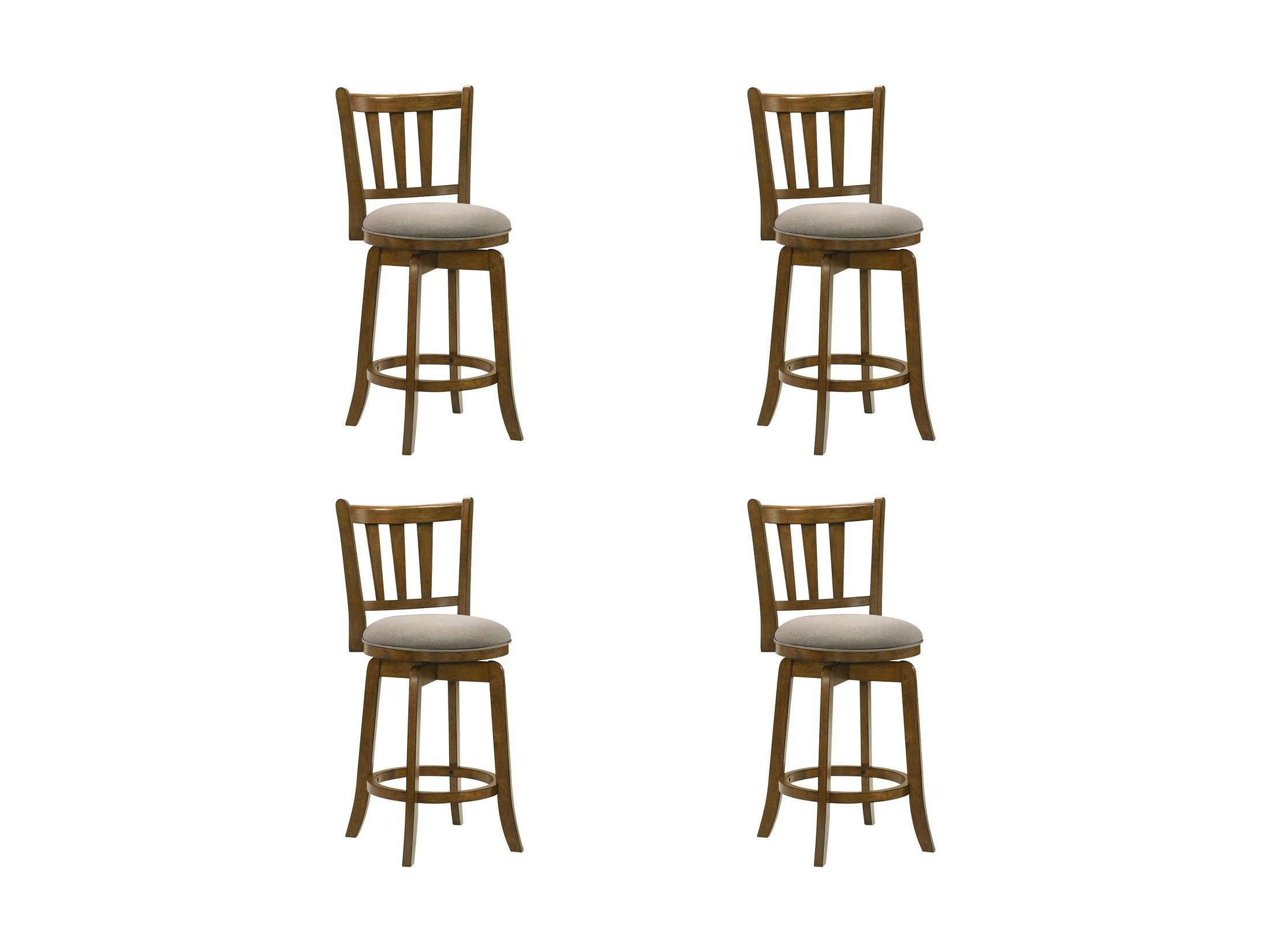 Wren - Modern Farmhouse Swivel Wood Counter Height Kitchen Bar Stool