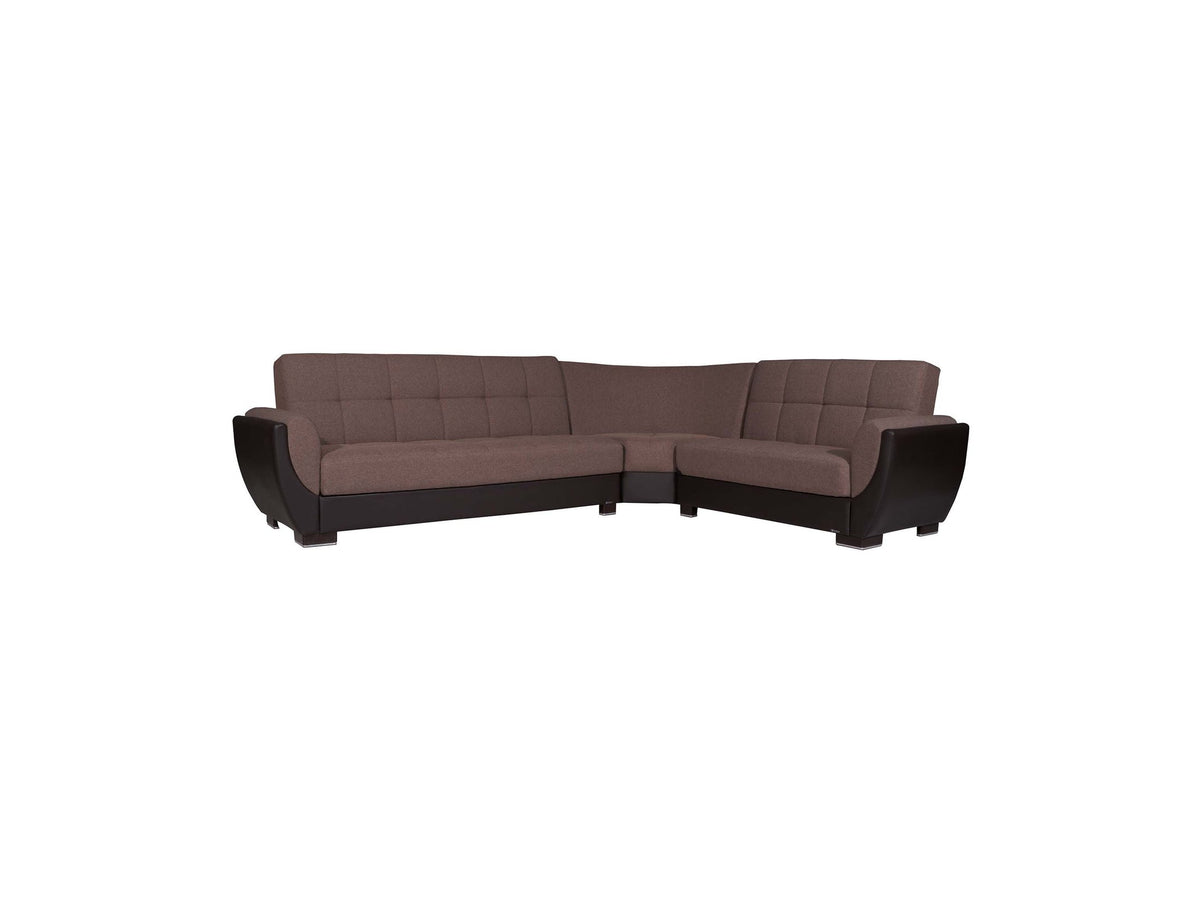 Ottomanson Armada Air - Upholstered Convertible Sectional With Storage - Polyester