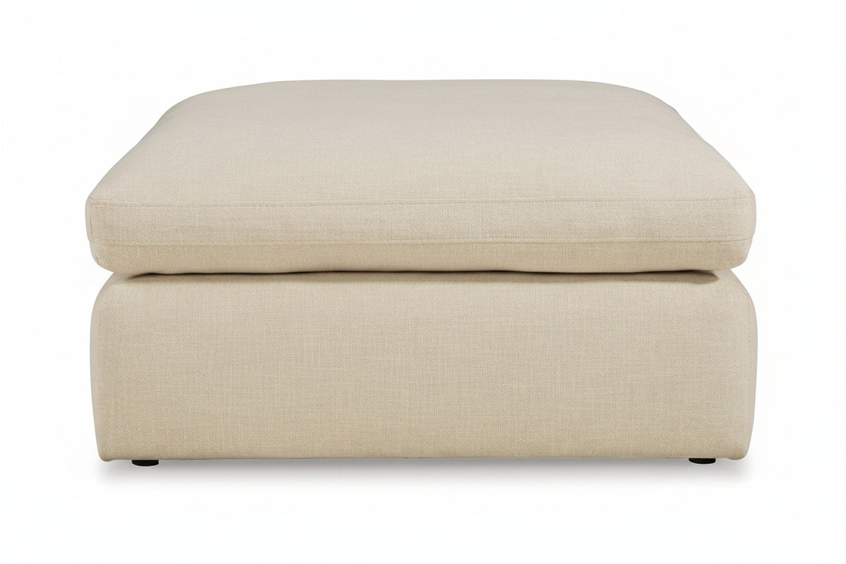 Beige ottoman on a white background