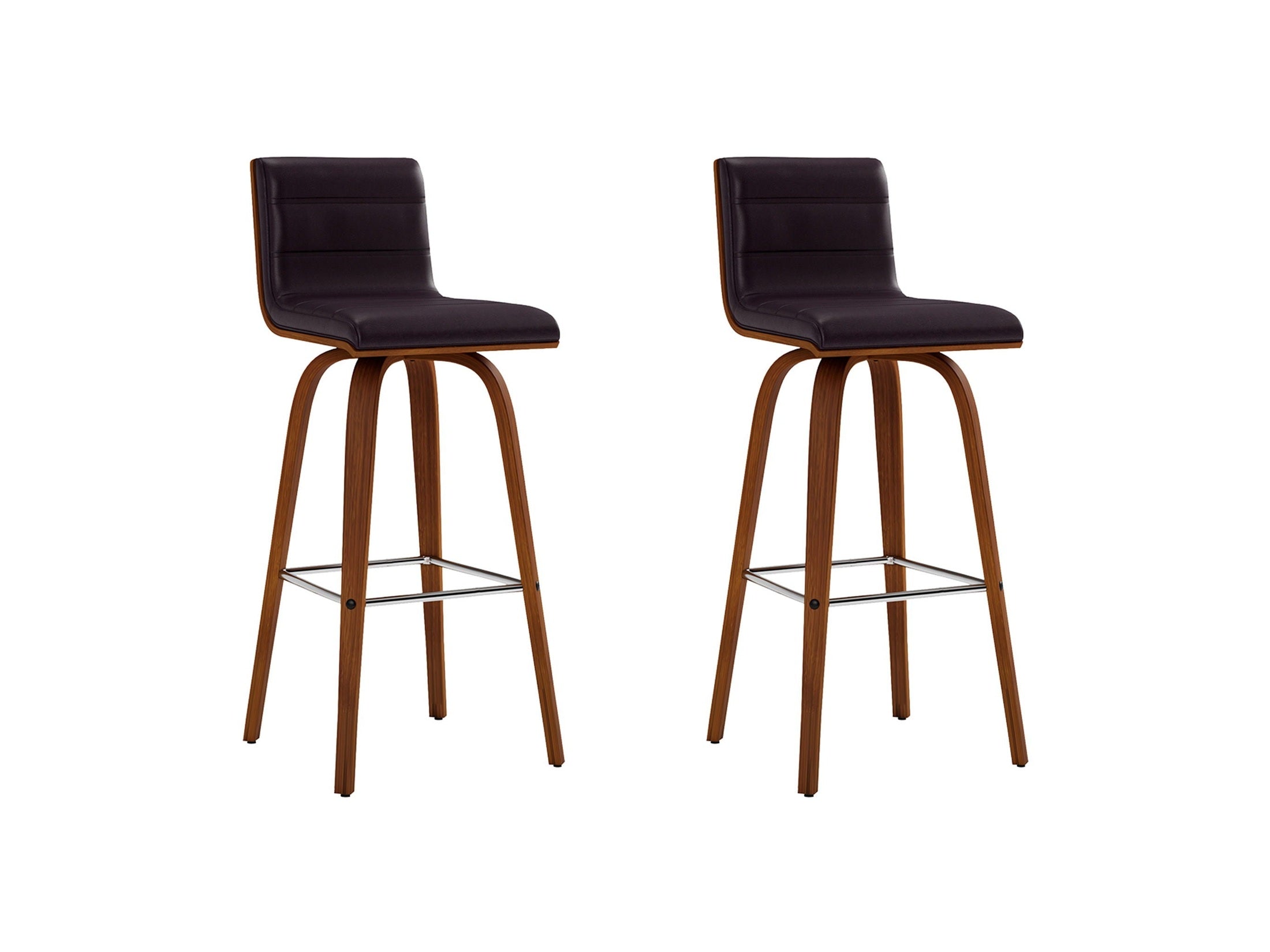 Vienna - 30" Swivel Bar Stool - Walnut Wood
