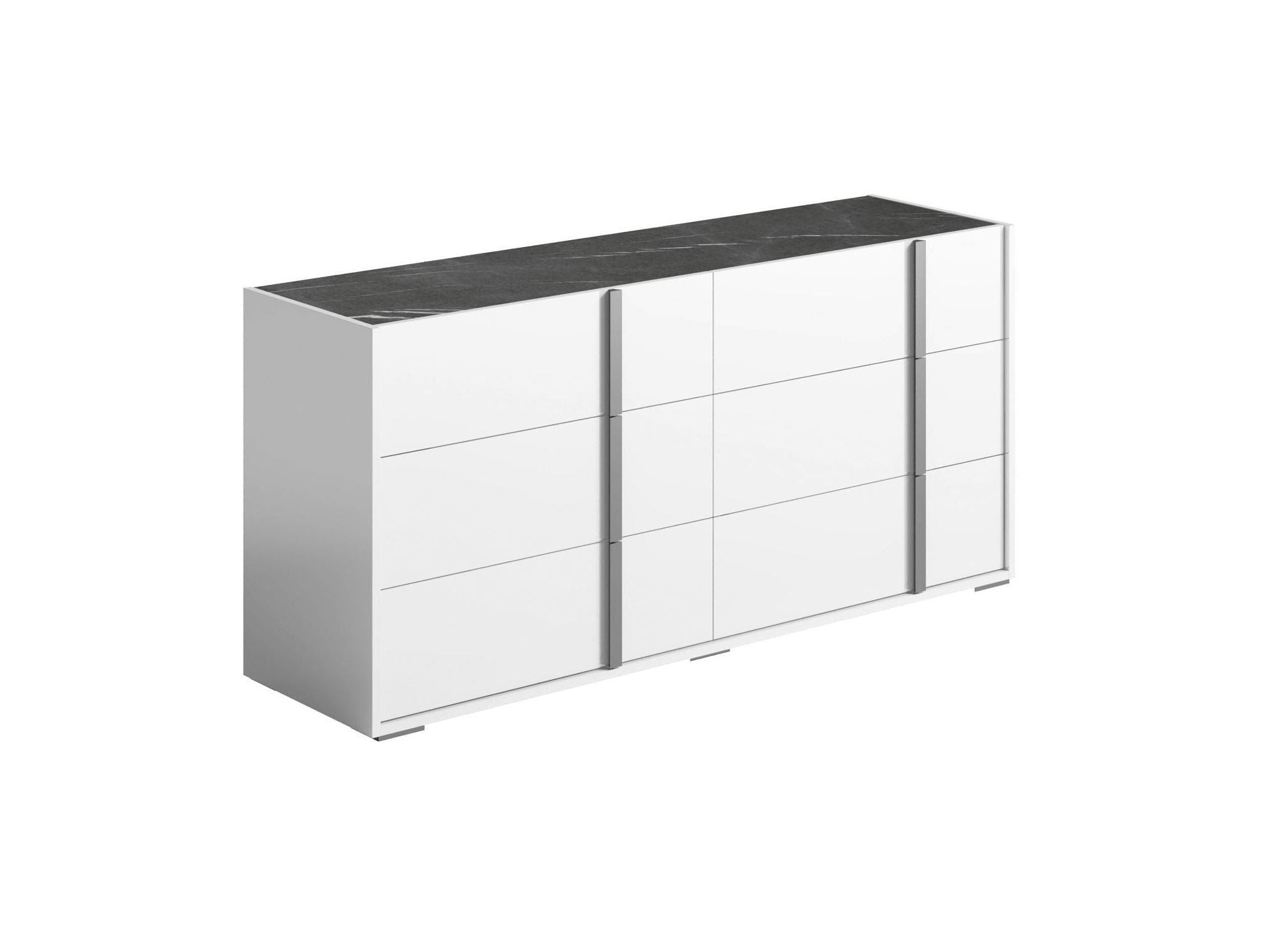 Bianca - Marble Double Dresser - White