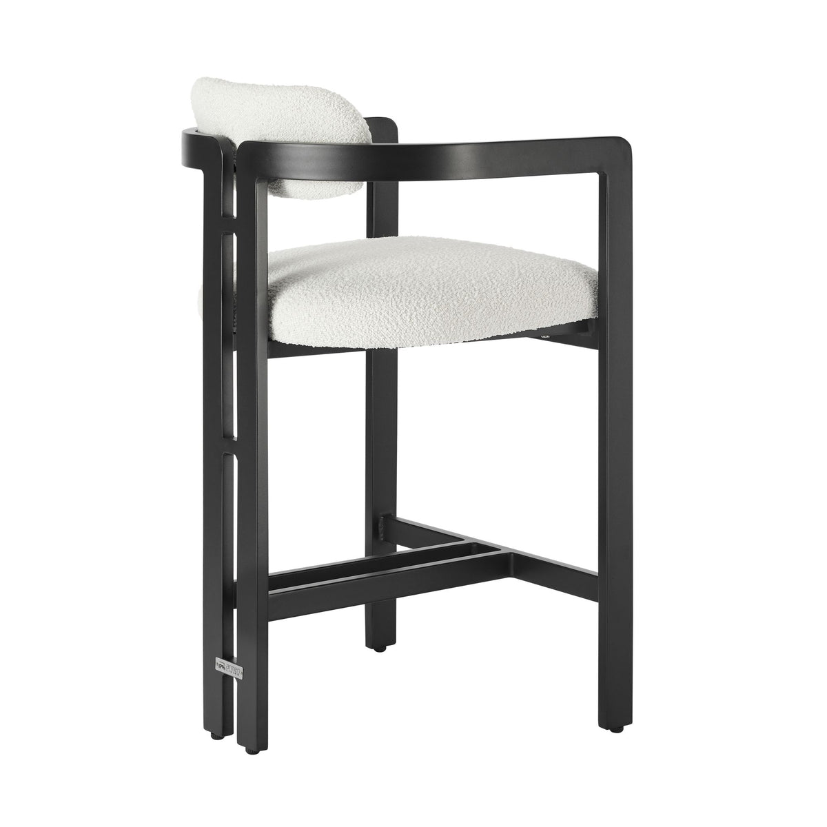 Jazmin - 3-Piece Outdoor Counter Height Bistro Dining Set - White / Black