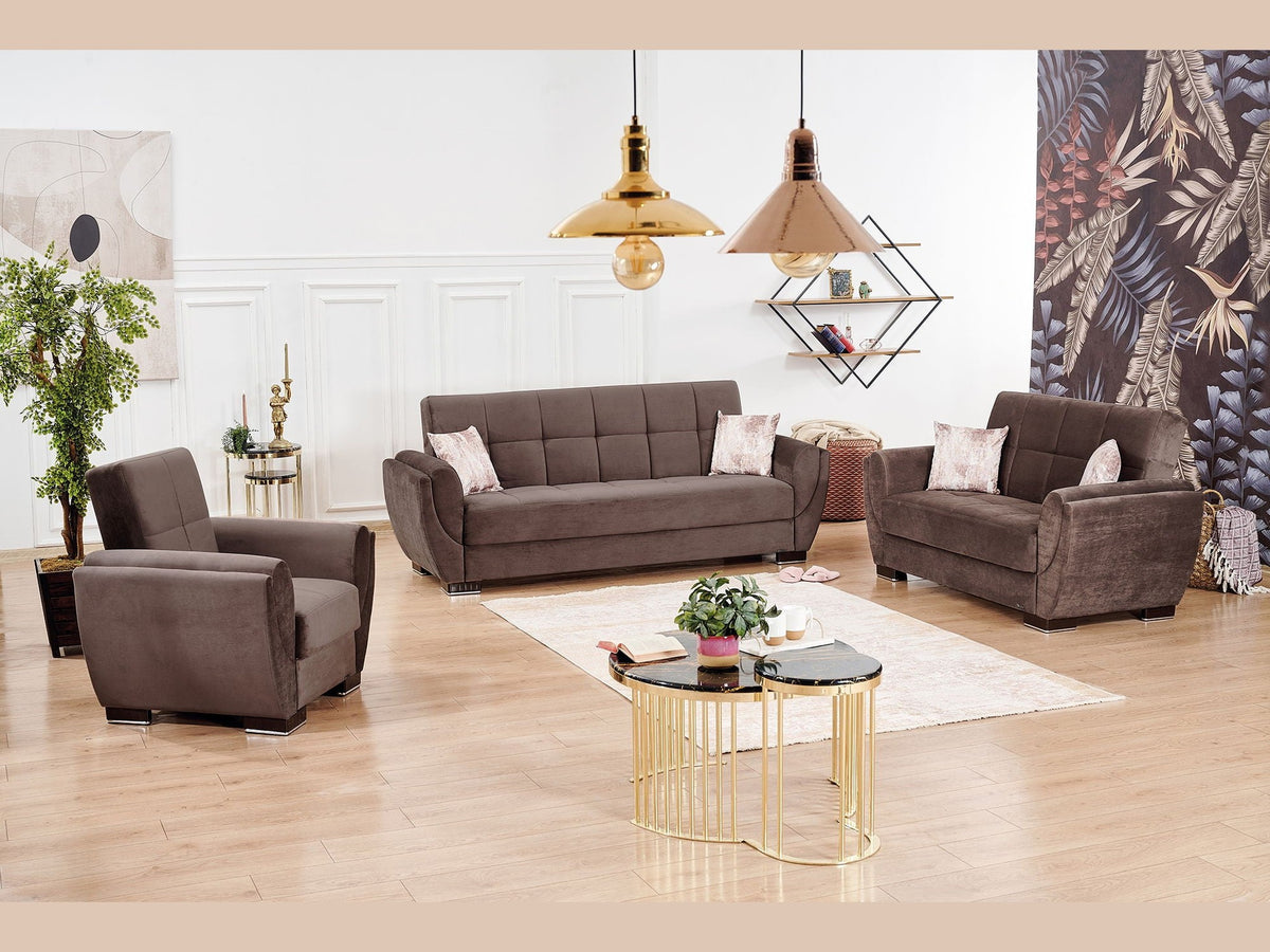 Ottomanson Armada Air - Upholstered Convertible Loveseat With Storage - Microfiber