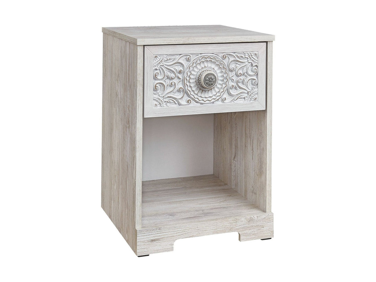 Paxberry - One Drawer Night Stand - Whitewash