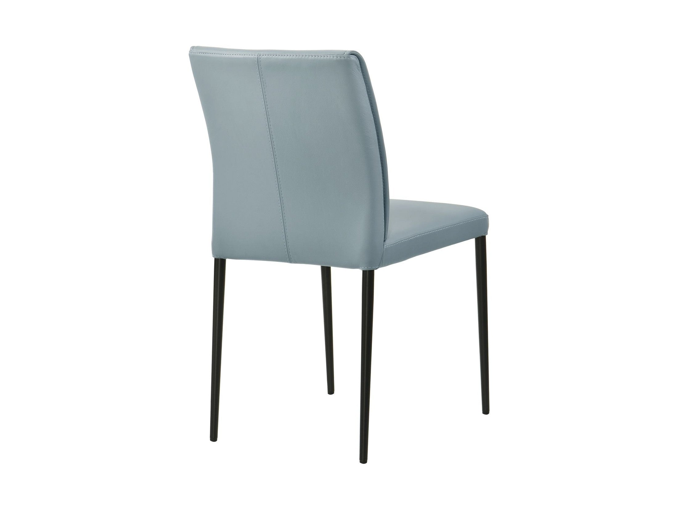 Meriam - Full Back Top Grain Leather Upholstered Metal Dining Chairs (Set of 2)