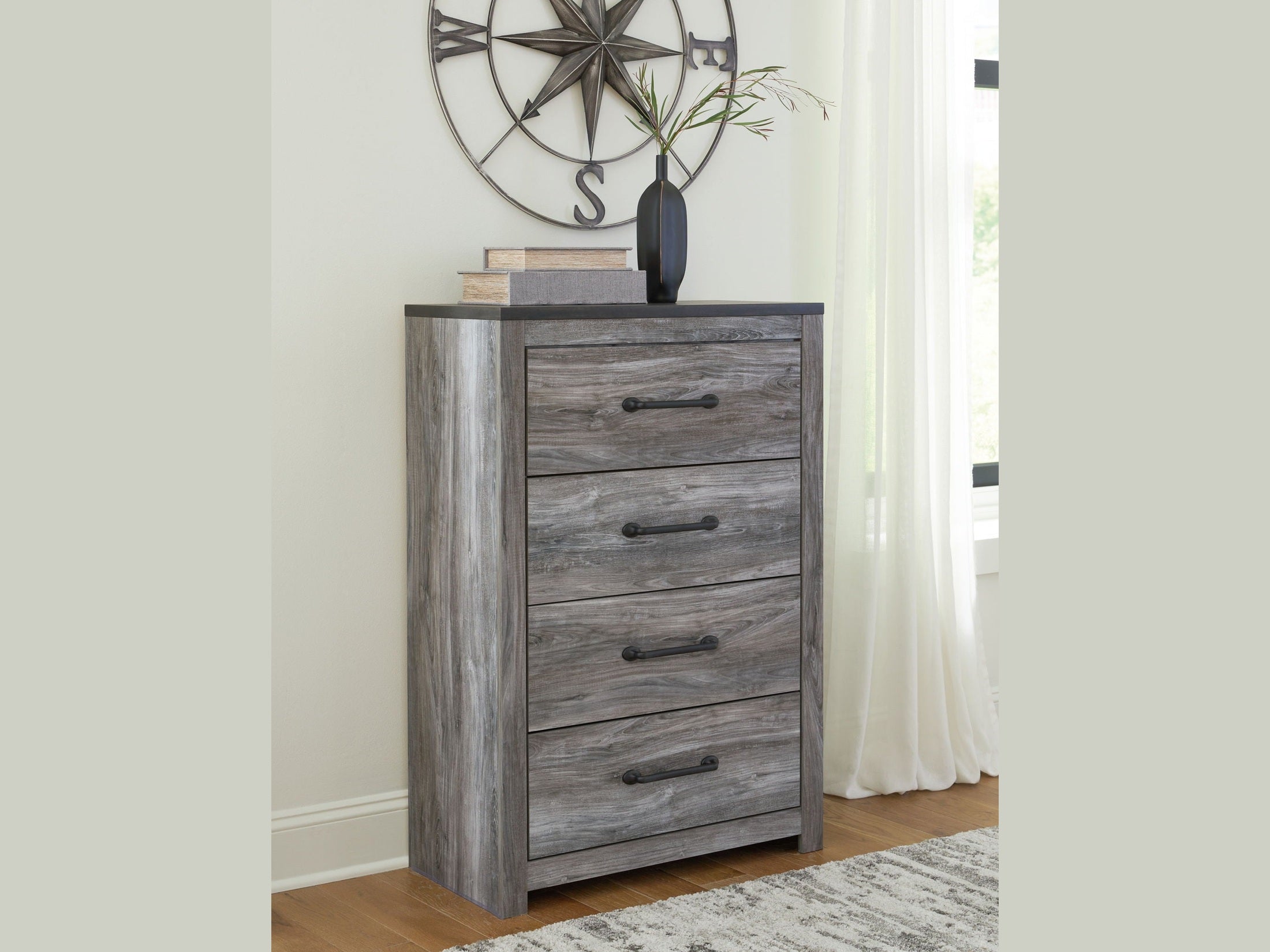 Bronyan - Four Drawer Chest - Dark Gray