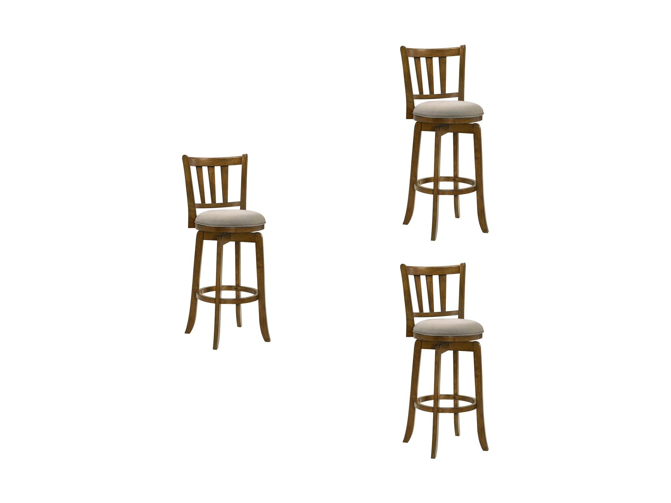 Wren - Modern Farmhouse Swivel Wood Bar Height Kitchen Bar Stool