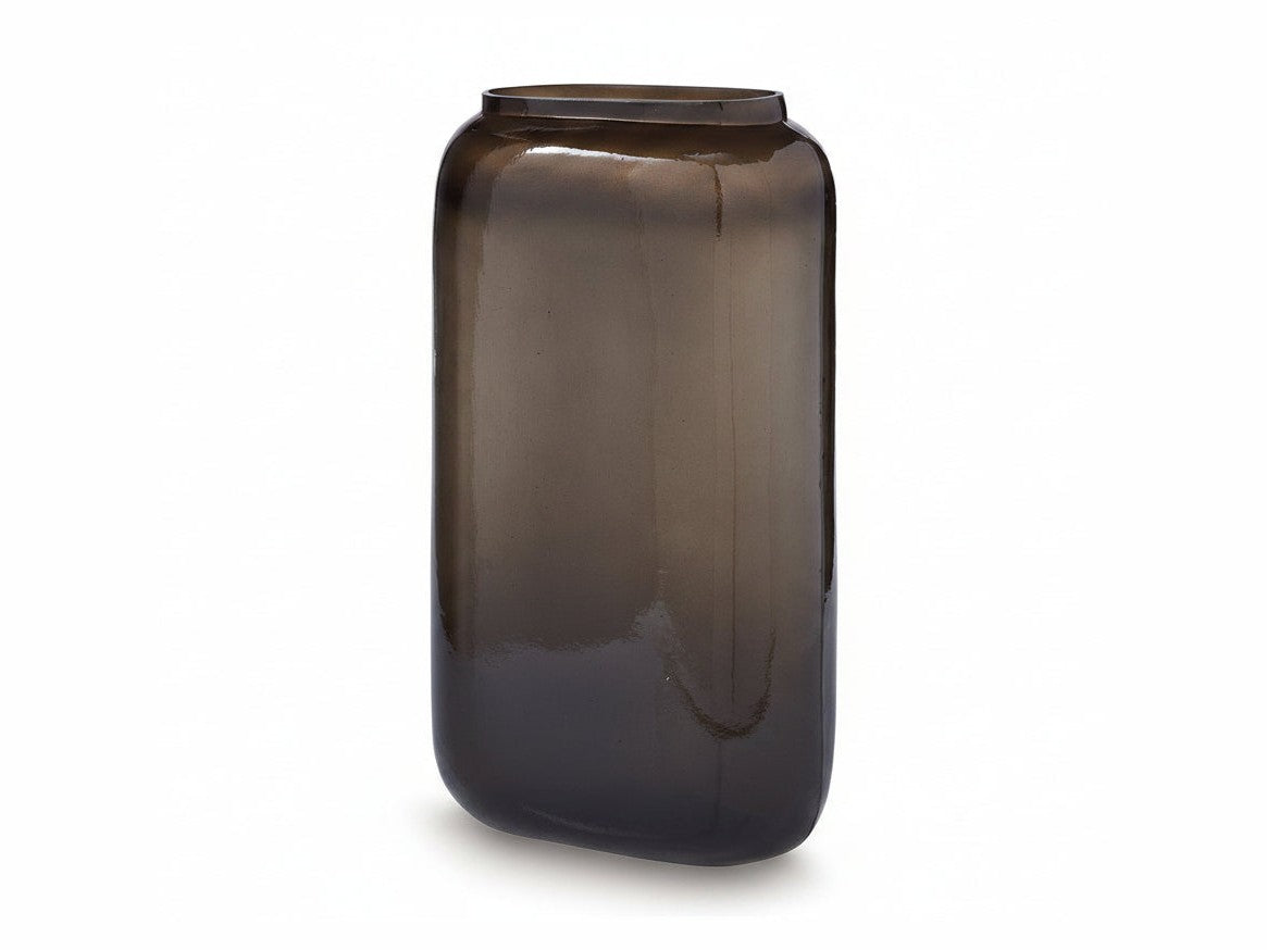 Smoky gray vase on a white background