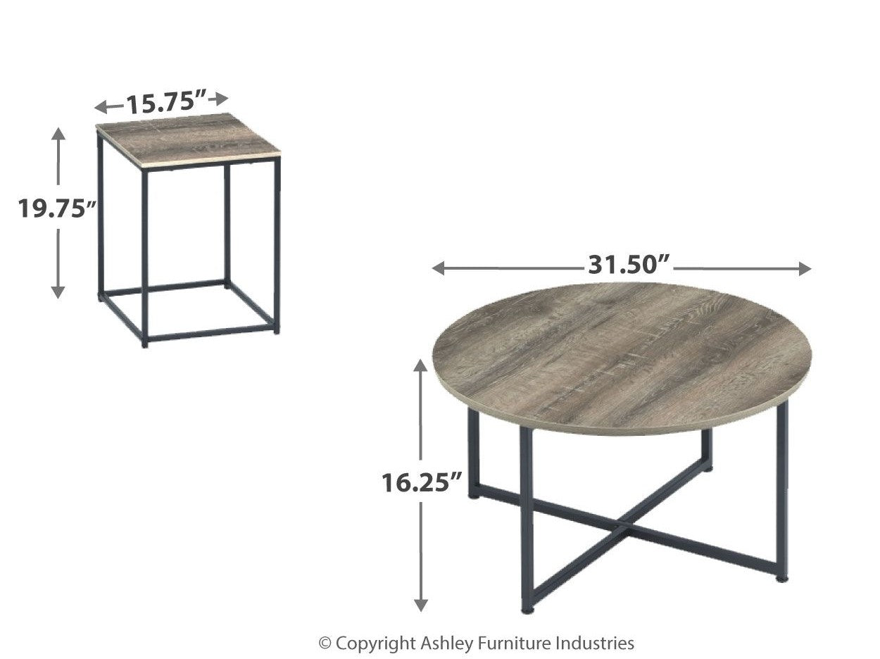 Wadeworth - Occasional Table Set (Set of 3) - Brown / Beige