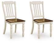 Wirloni - Dining Room Side Chair (Set of 2) - Antique White / Brown