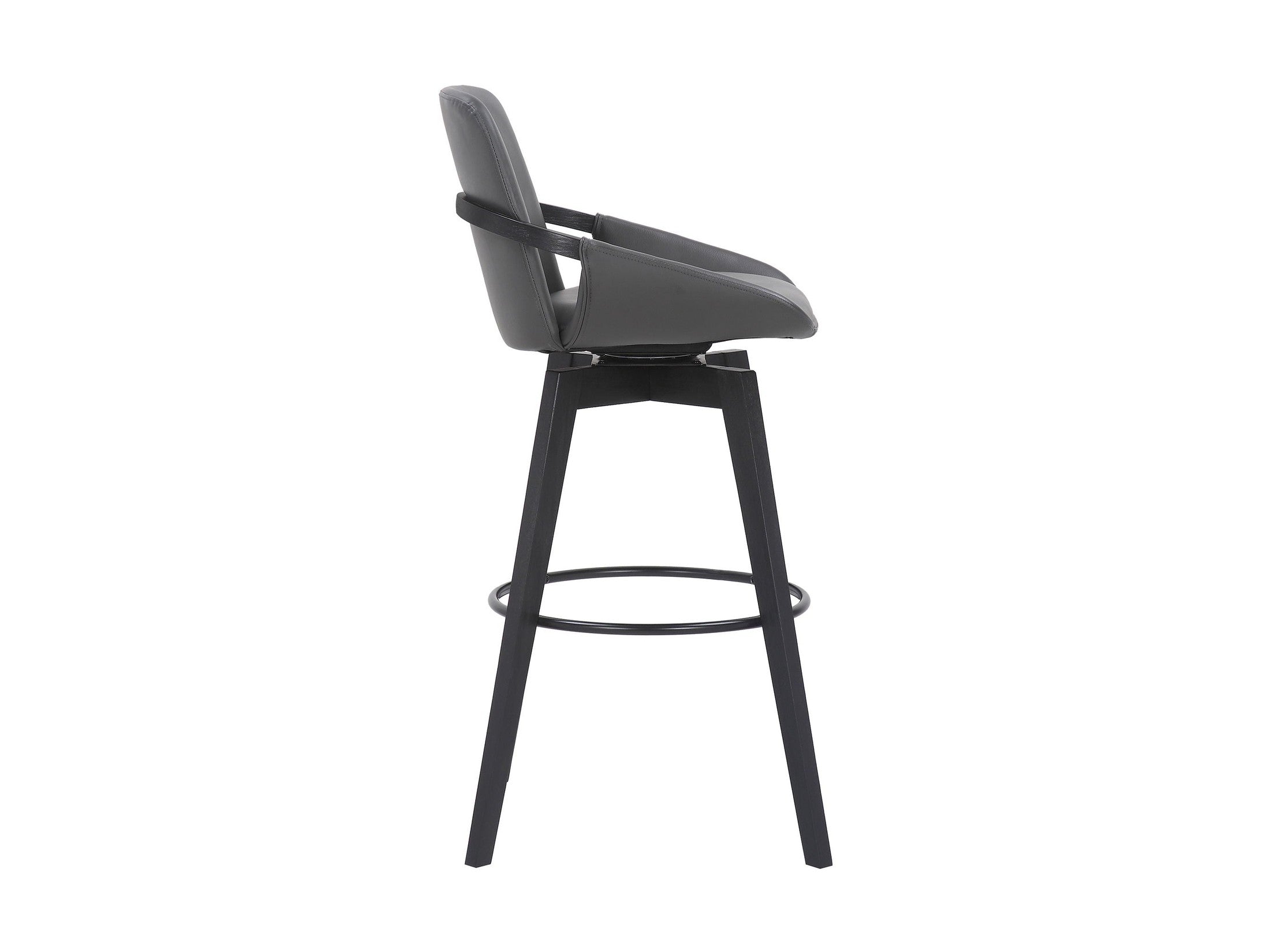 Baylor - Swivel Bar Stool With Black Frame