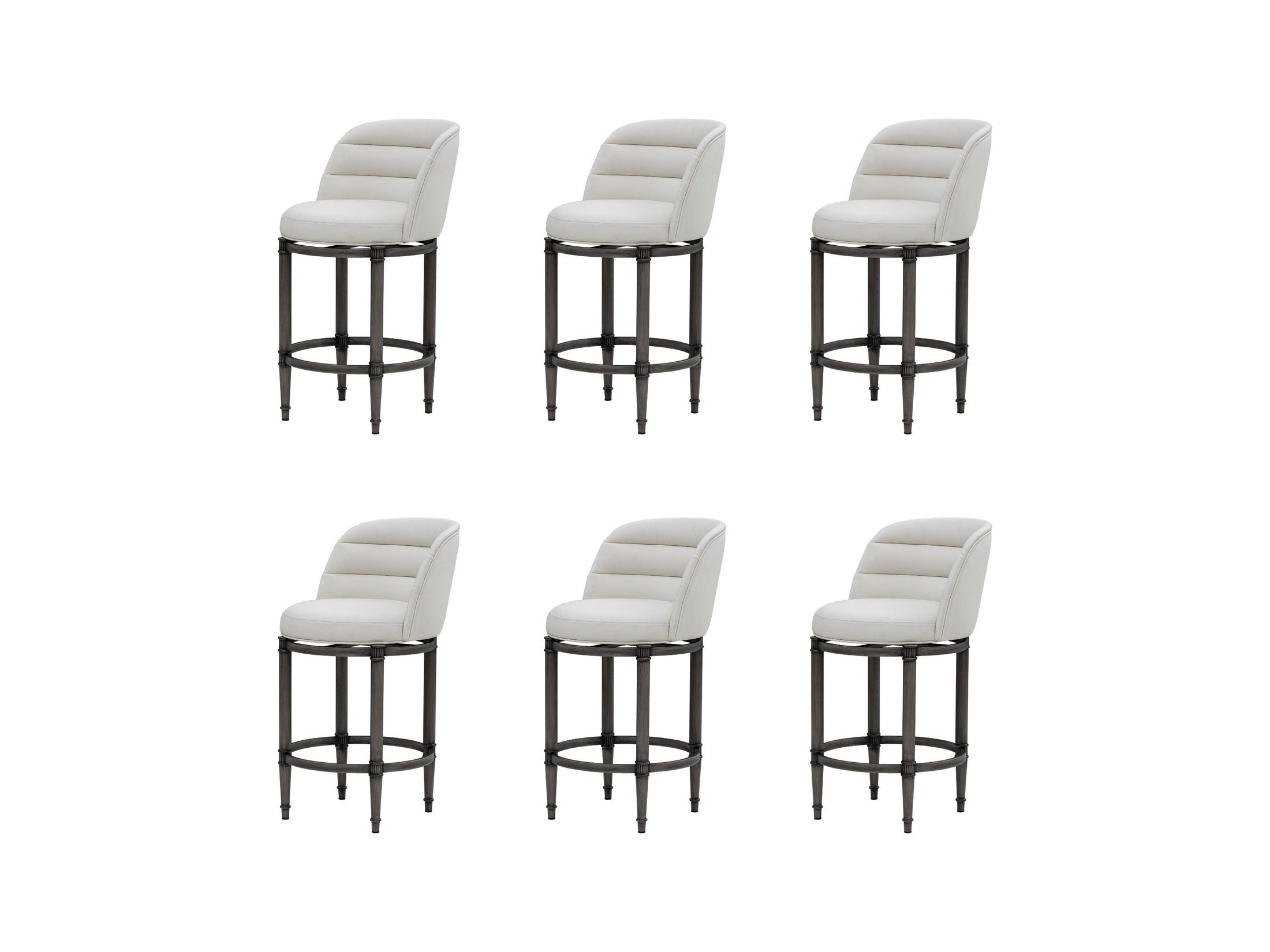 Eunice - Faux Leather Upholstered Swivel Counter Height Barstool