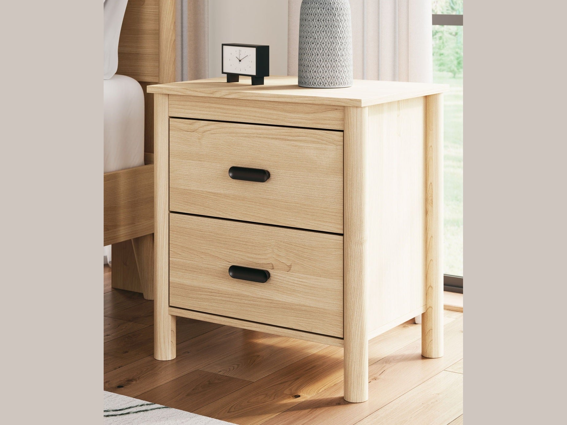 Cabinella - Two Drawer Night Stand - Tan
