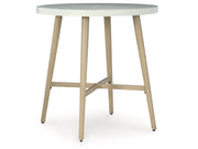 Seton Creek - Round Bar Table With Umbrella Option - Beige