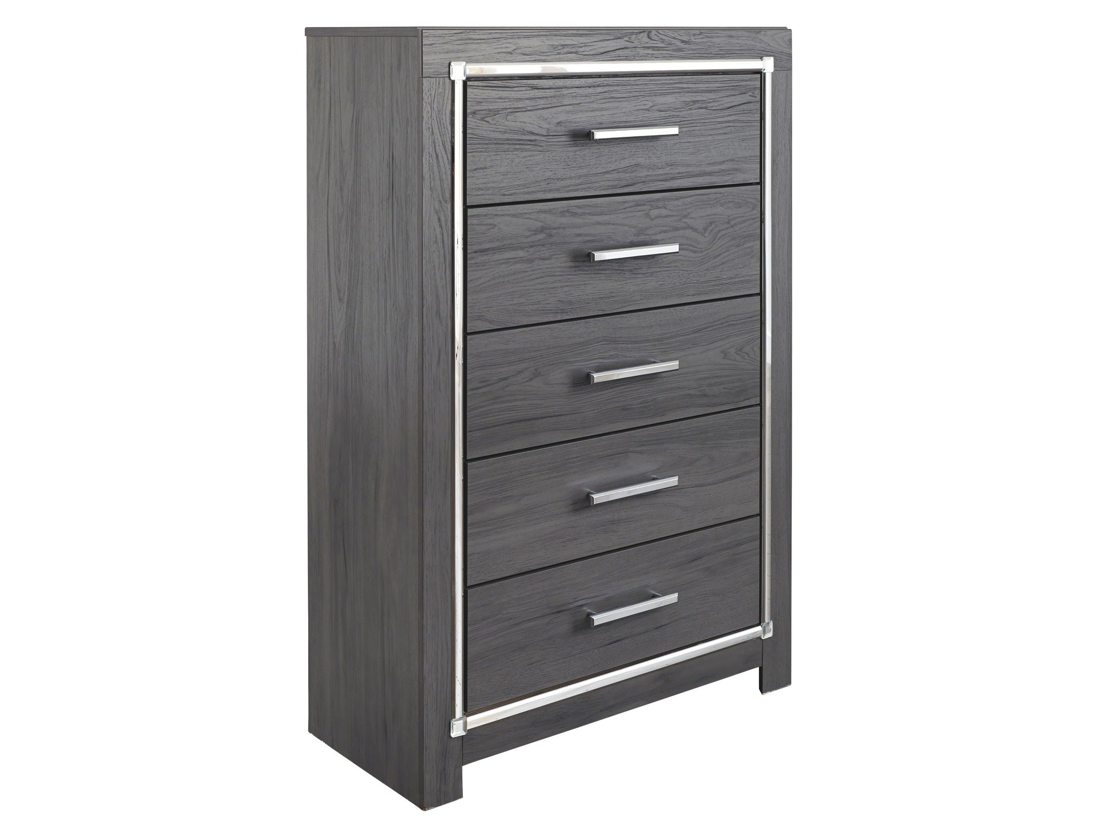 Lodanna - Five Drawer Chest - Gray