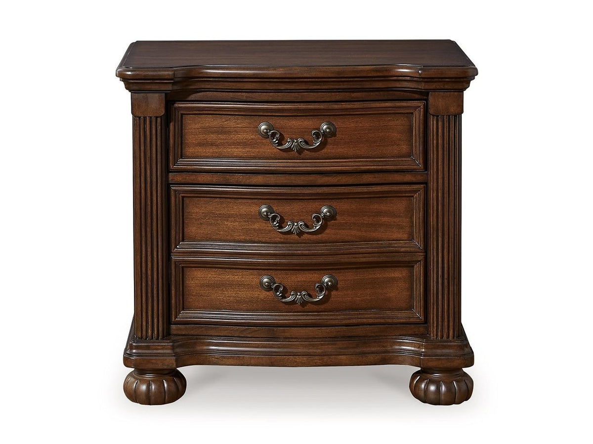 Lavinton - Three Drawer Night Stand - Brown