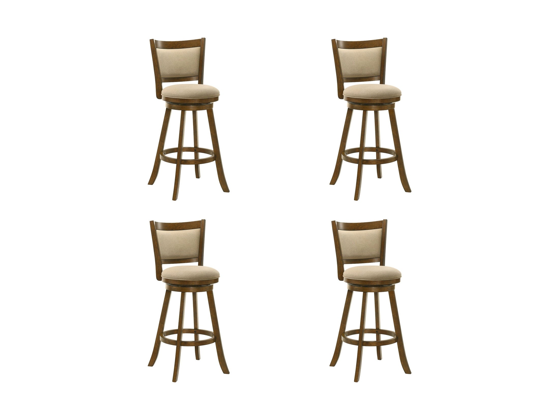Aiden - Modern Farmhouse Swivel Wood Bar Height Kitchen Bar Stool