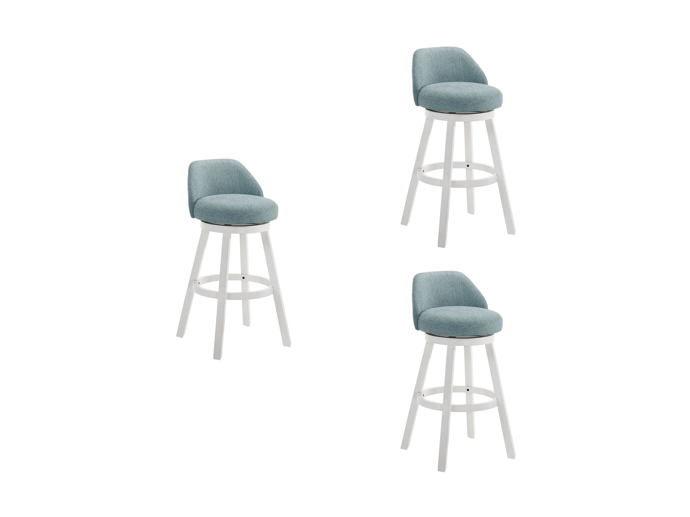Erika - Modern Transitional Swivel Wood Bar Height Kitchen Bar Stool