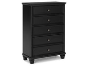 Lanolee - Five Drawer Chest - Black
