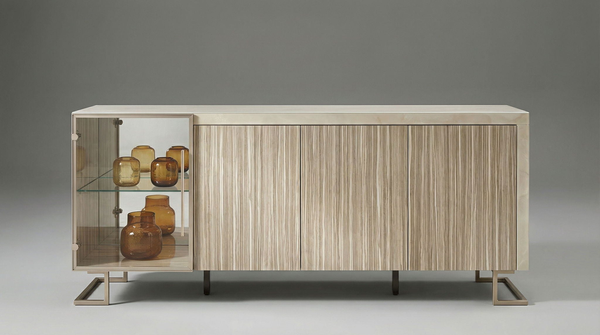 Luce - 4 Door Buffet - Light Beige