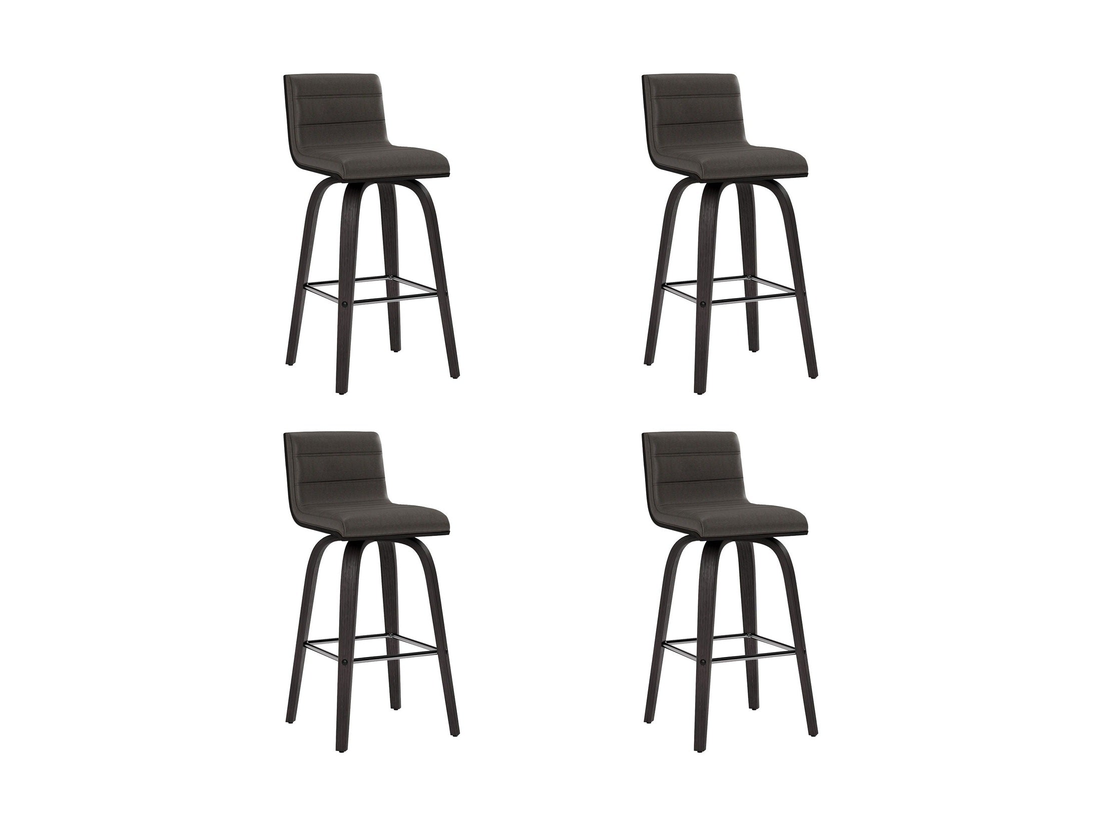 Vienna - 26" Swivel Counter Stool - Black Wood