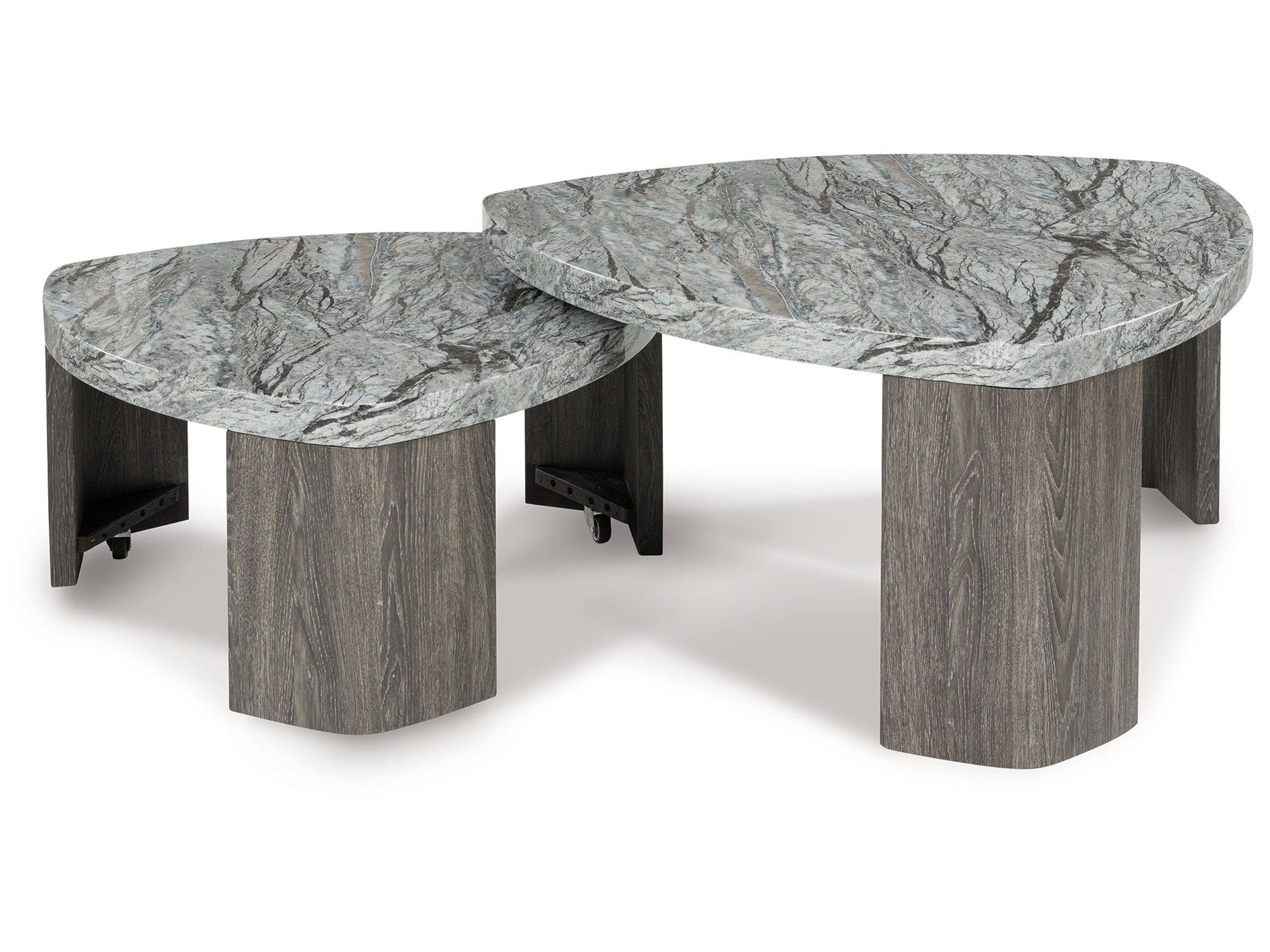 Surmour - Stacked Cocktail Table - Gray / Brown