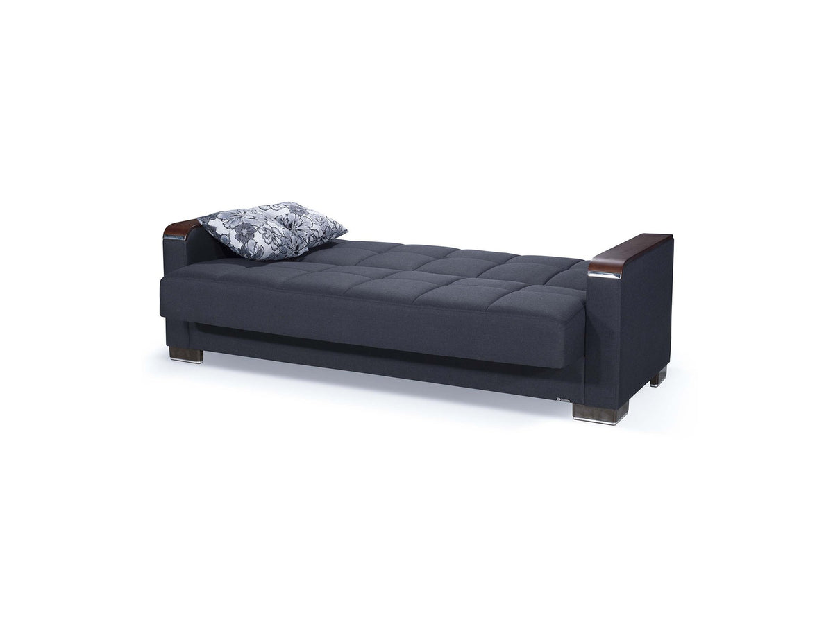 Ottomanson Armada X - Upholstered Convertible Wood Trimmed Sofabed With Storage - Polyester