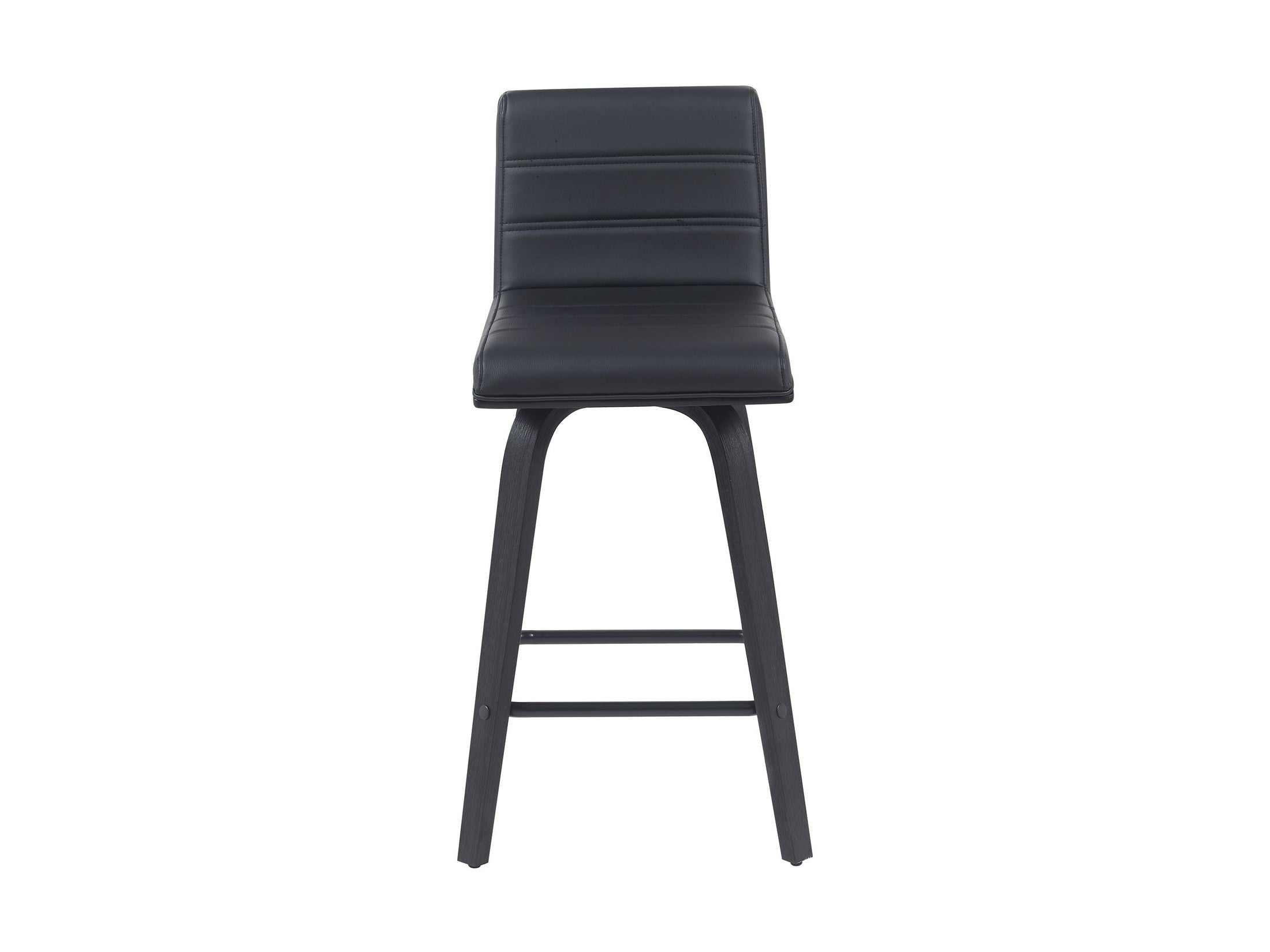 Vienna - Modern Counter Height Swivel Bar Stool - Black Brushed Wood Frame