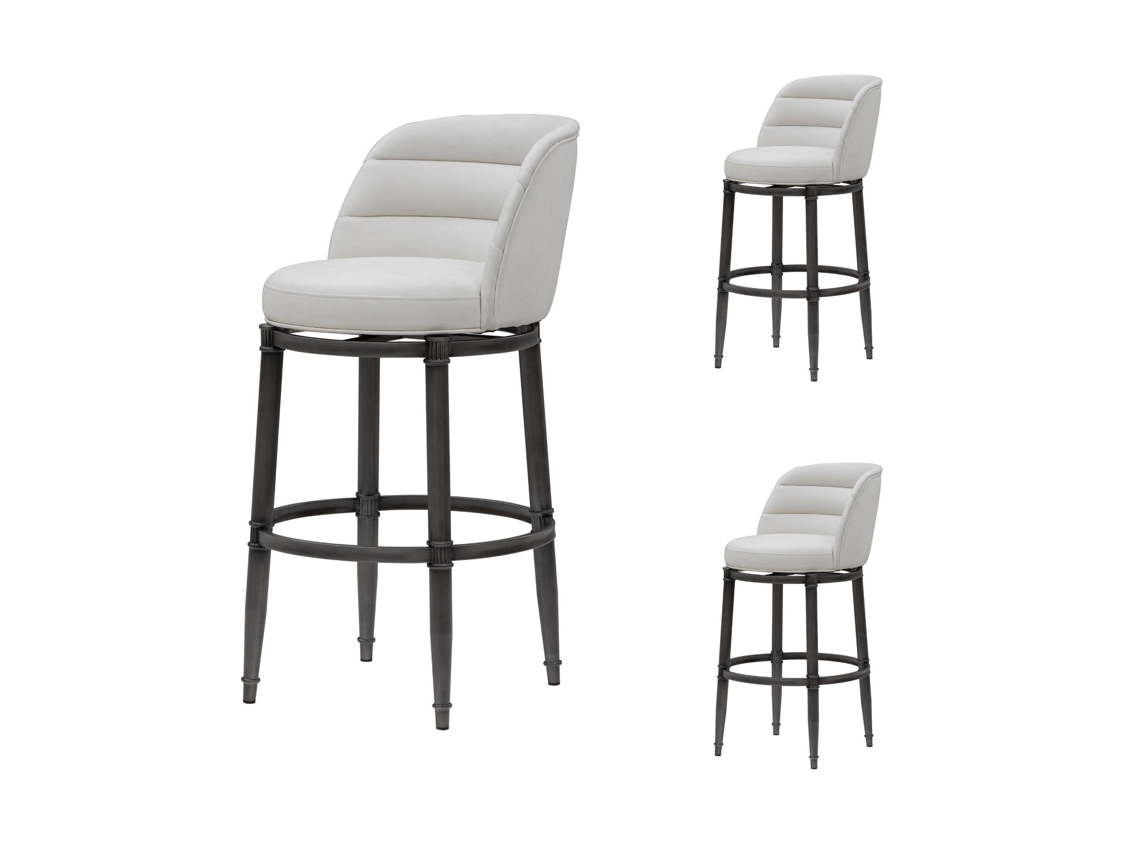 Eunice - Faux Leather Upholstered Swivel Barstool