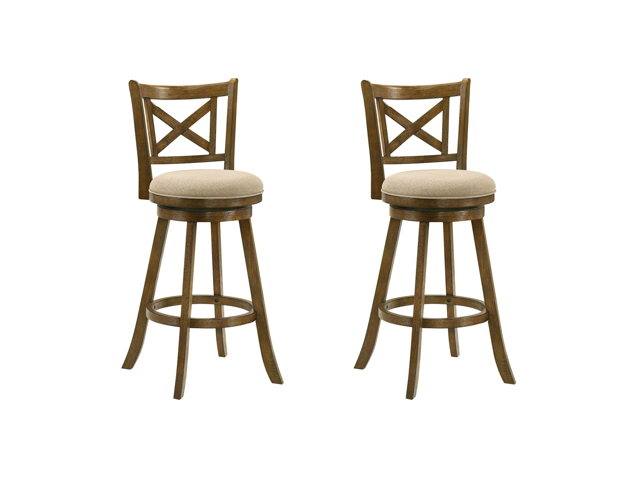Kodi - Modern Farmhouse Swivel Wood Bar Height Kitchen Bar Stool