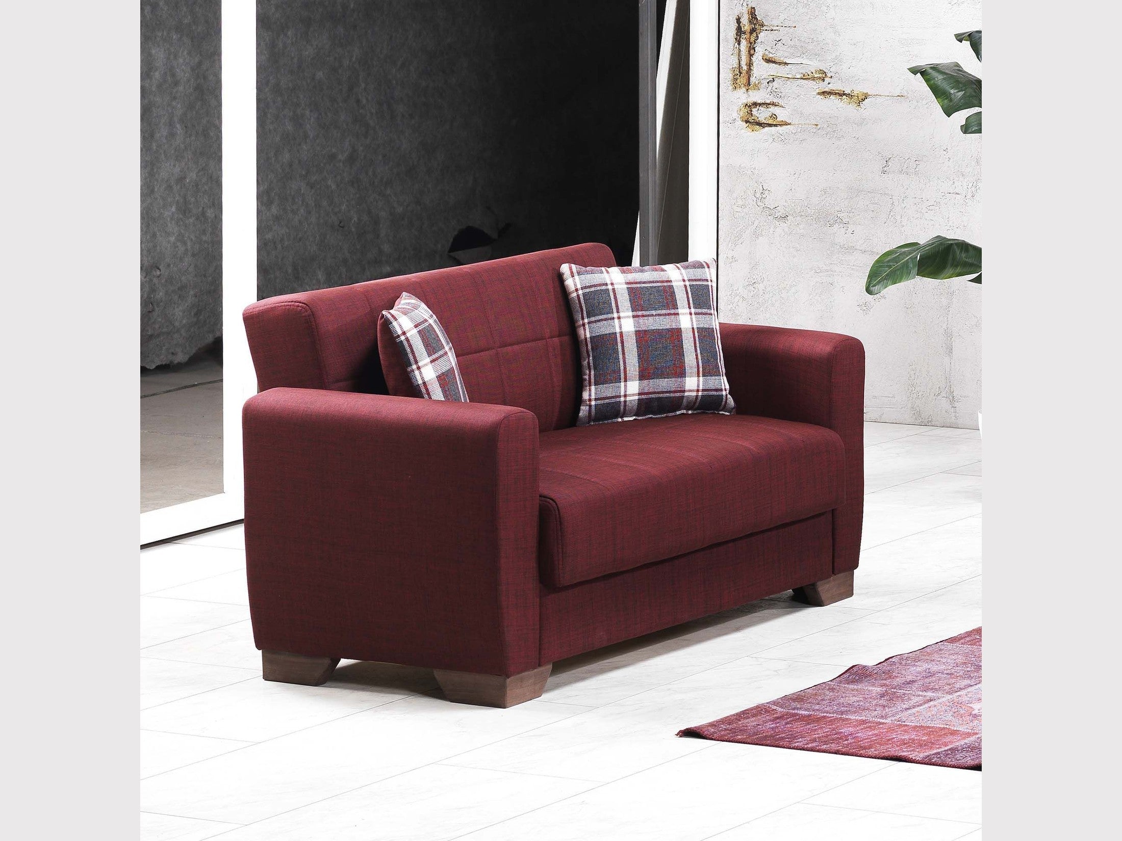 Ottomanson Barato - Upholstered Convertible Loveseat With Storage