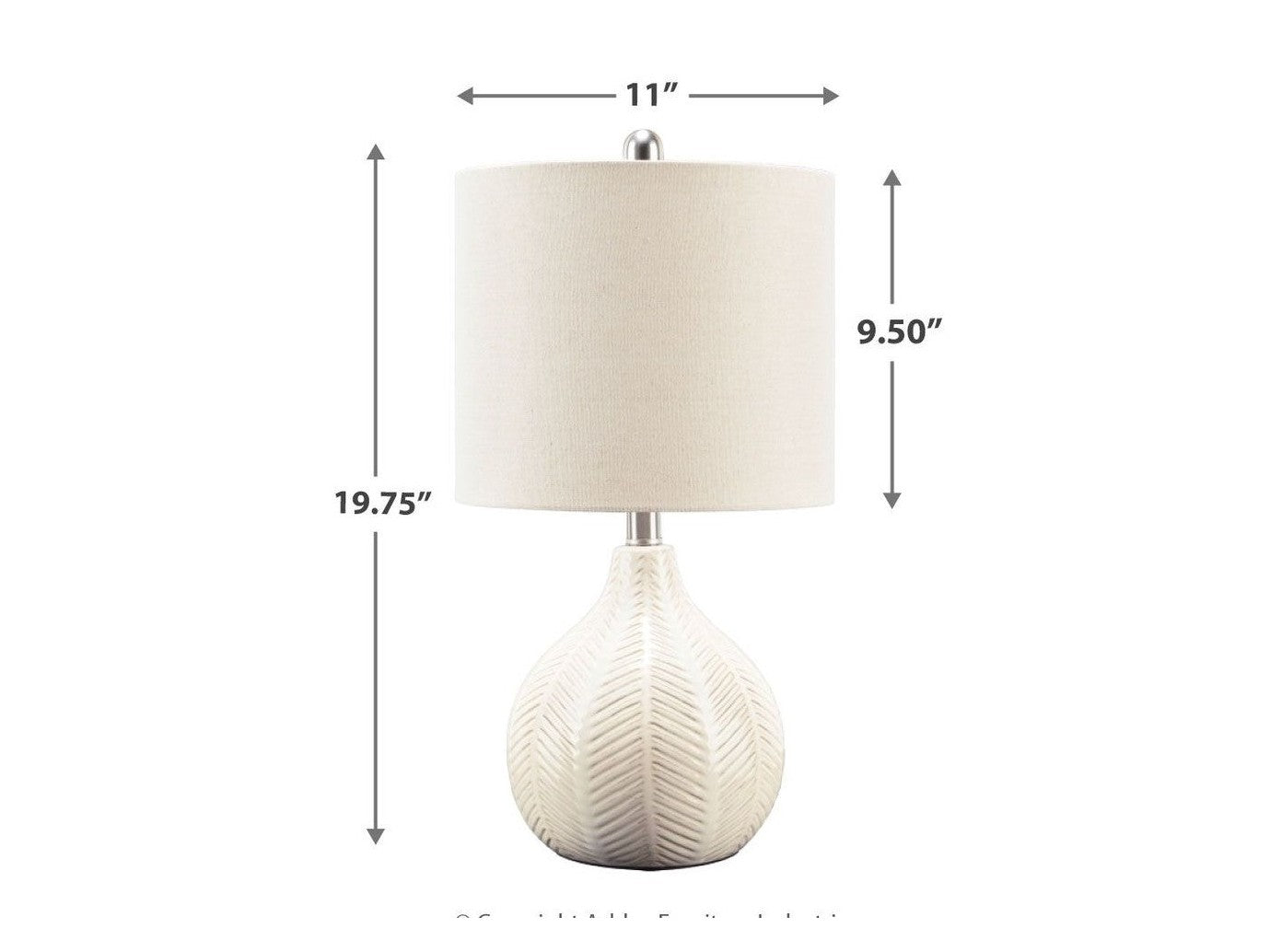 Rainermen - Ceramic Table Lamp  - Off White