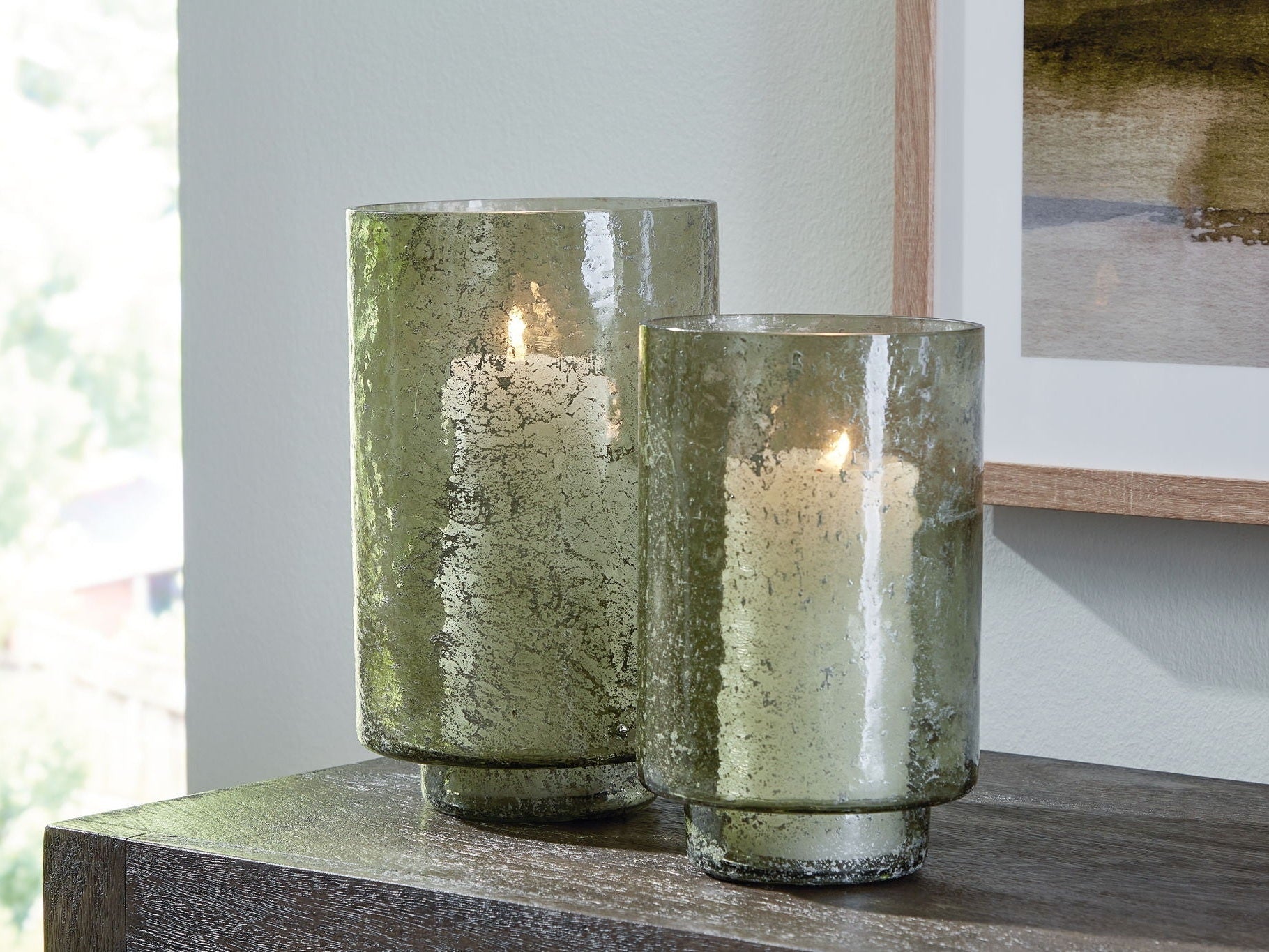 Clarkton - Candle Holder Set (Set of 2) - Green