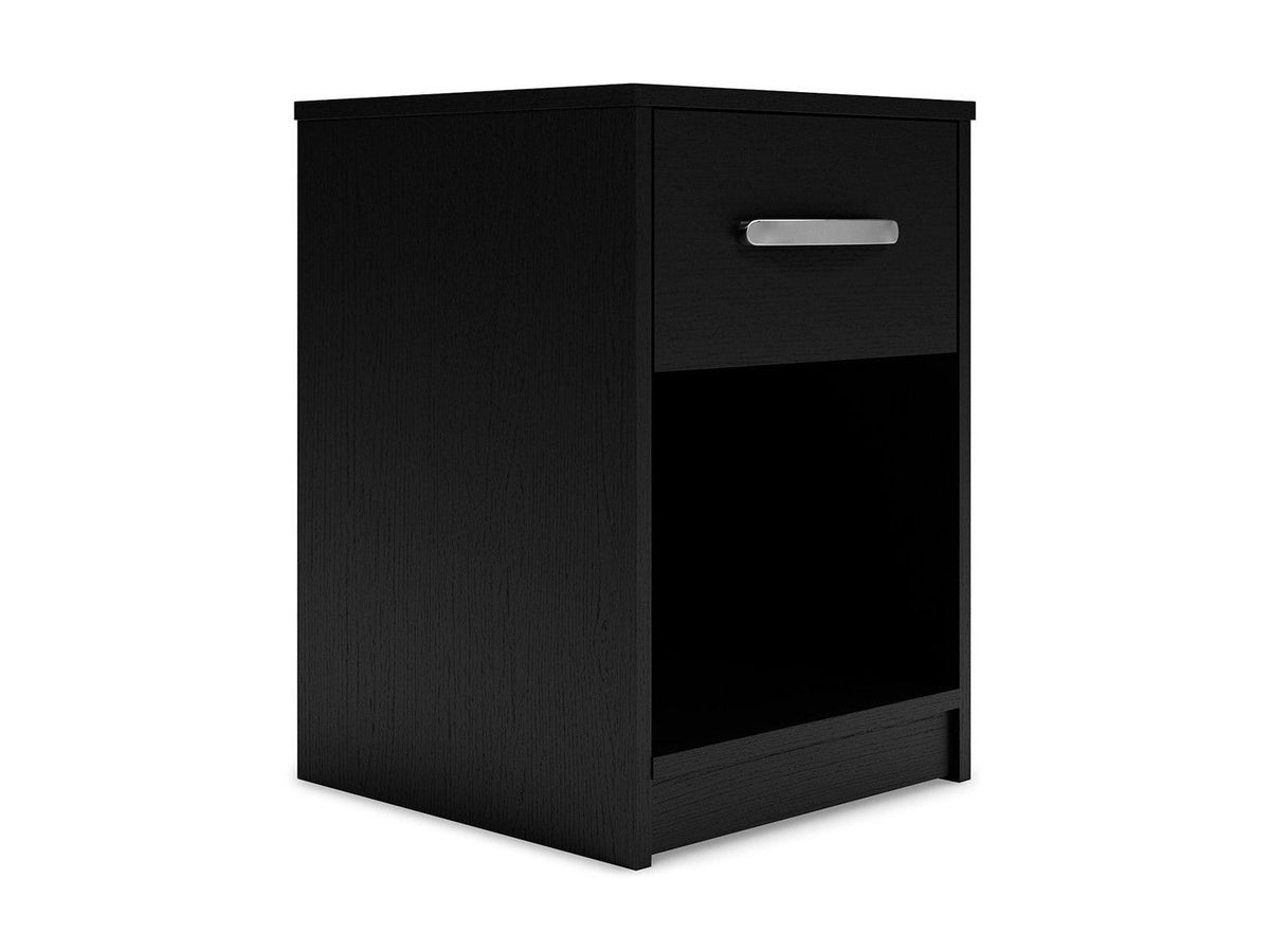 Finch - One Drawer Night Stand - Black
