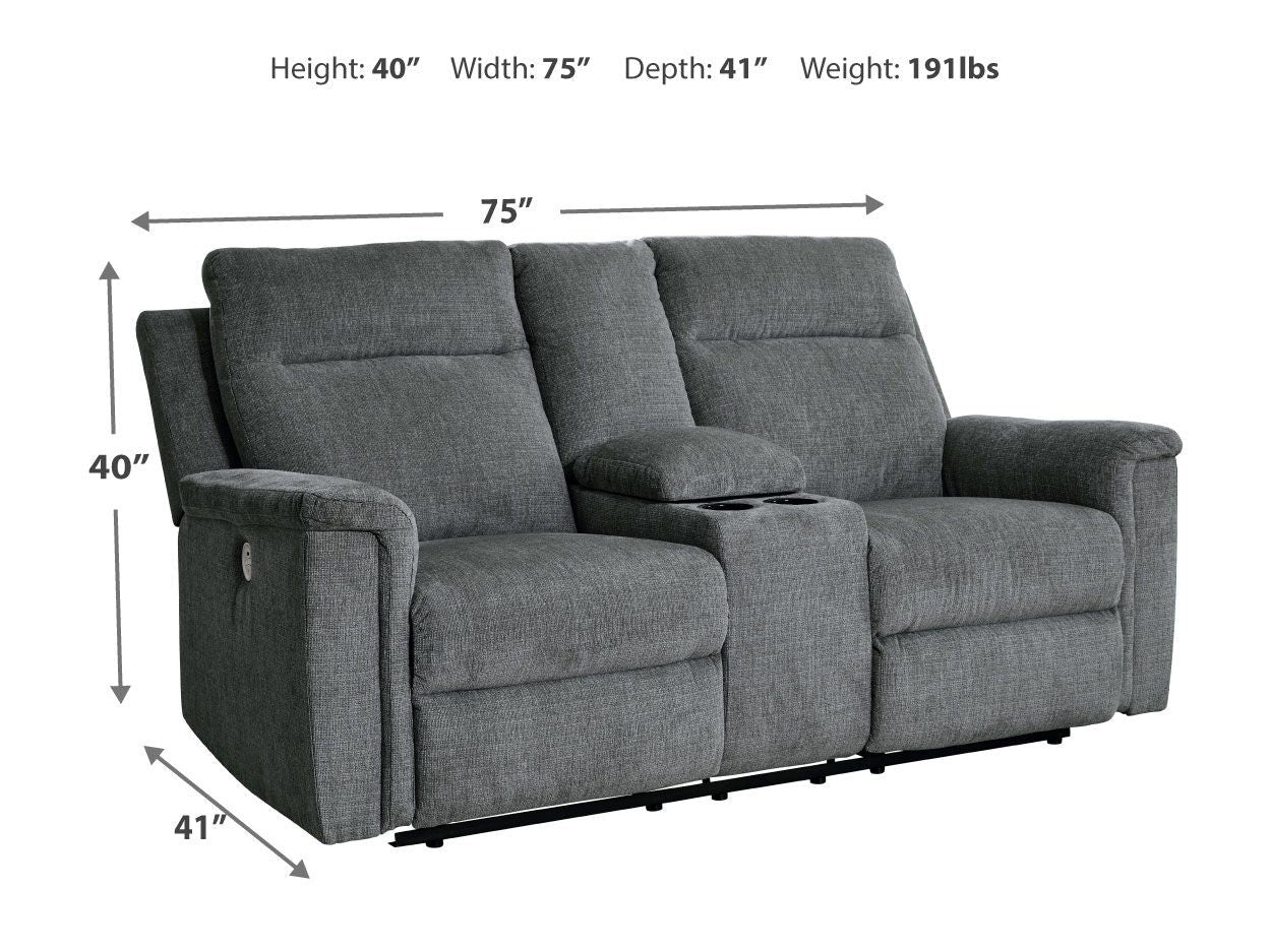 Barnsana - Dbl Power Reclining Loveseat With Console