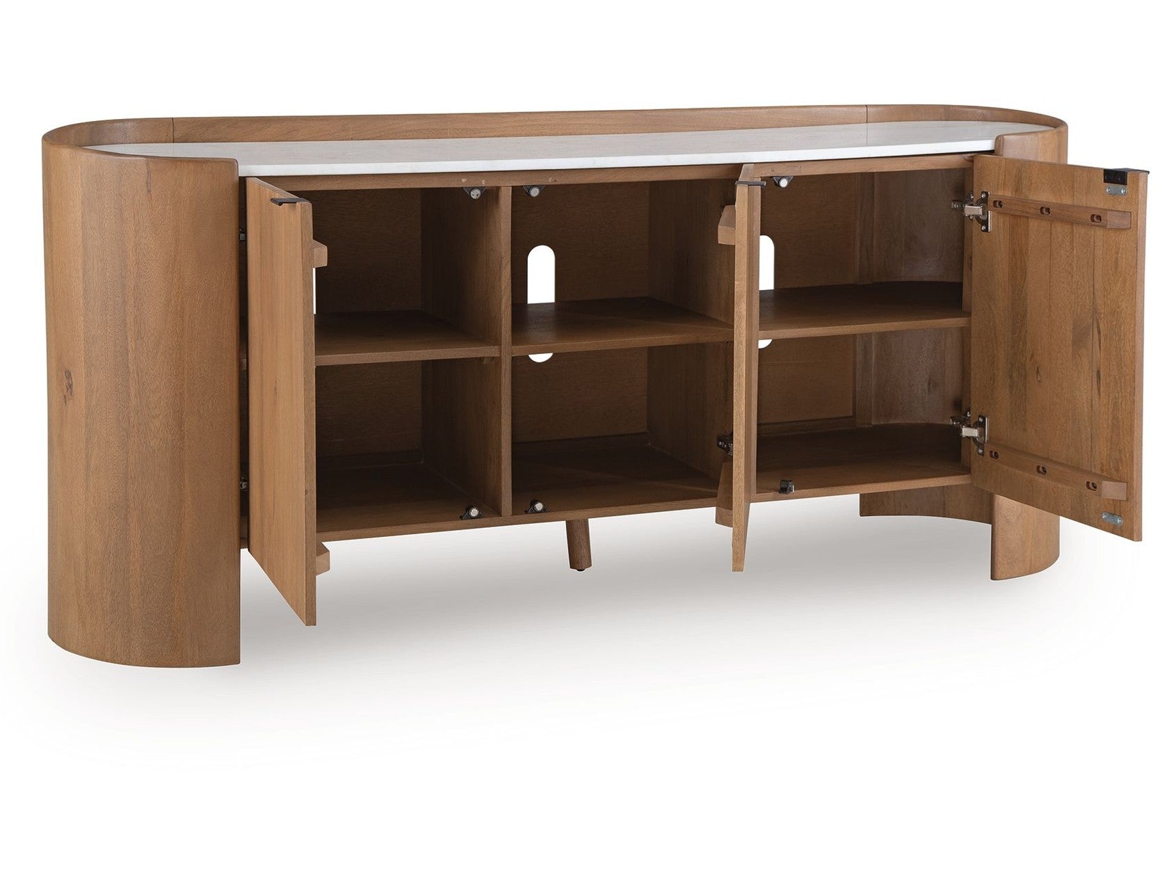 Fitzroy - Accent Cabinet - Brown / White