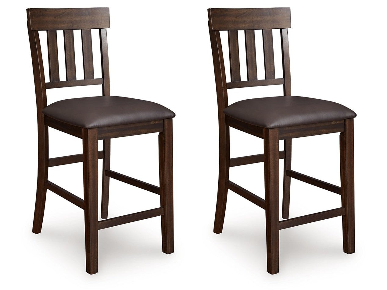 Haddigan - Upholstered Barstool (Set of 2) - Dark Brown