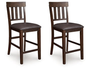 Haddigan - Upholstered Barstool (Set of 2) - Dark Brown