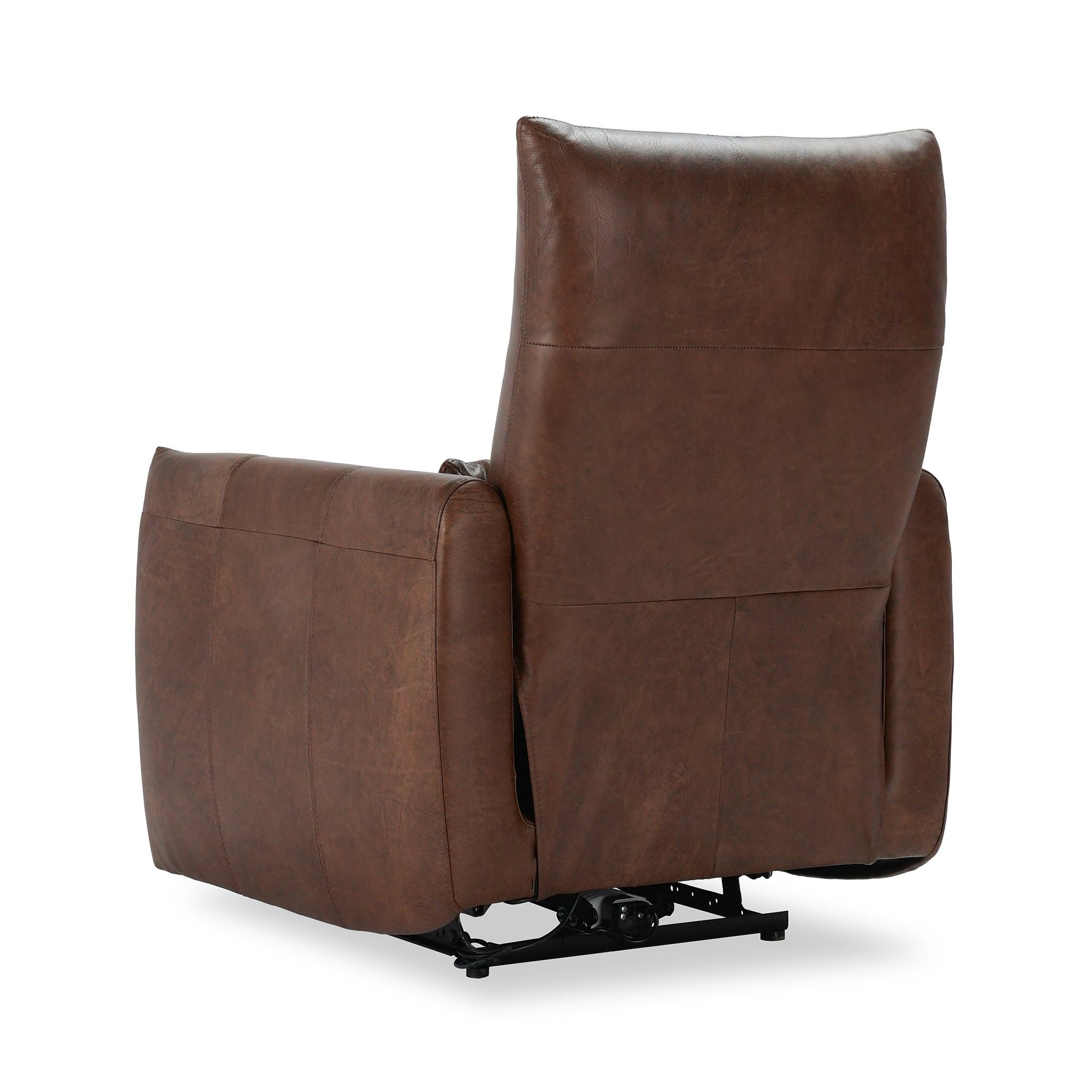 Thaya - Leather Power Recliner - Antique Brown
