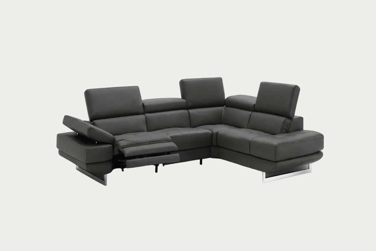 Annalaise leather sectional sofa