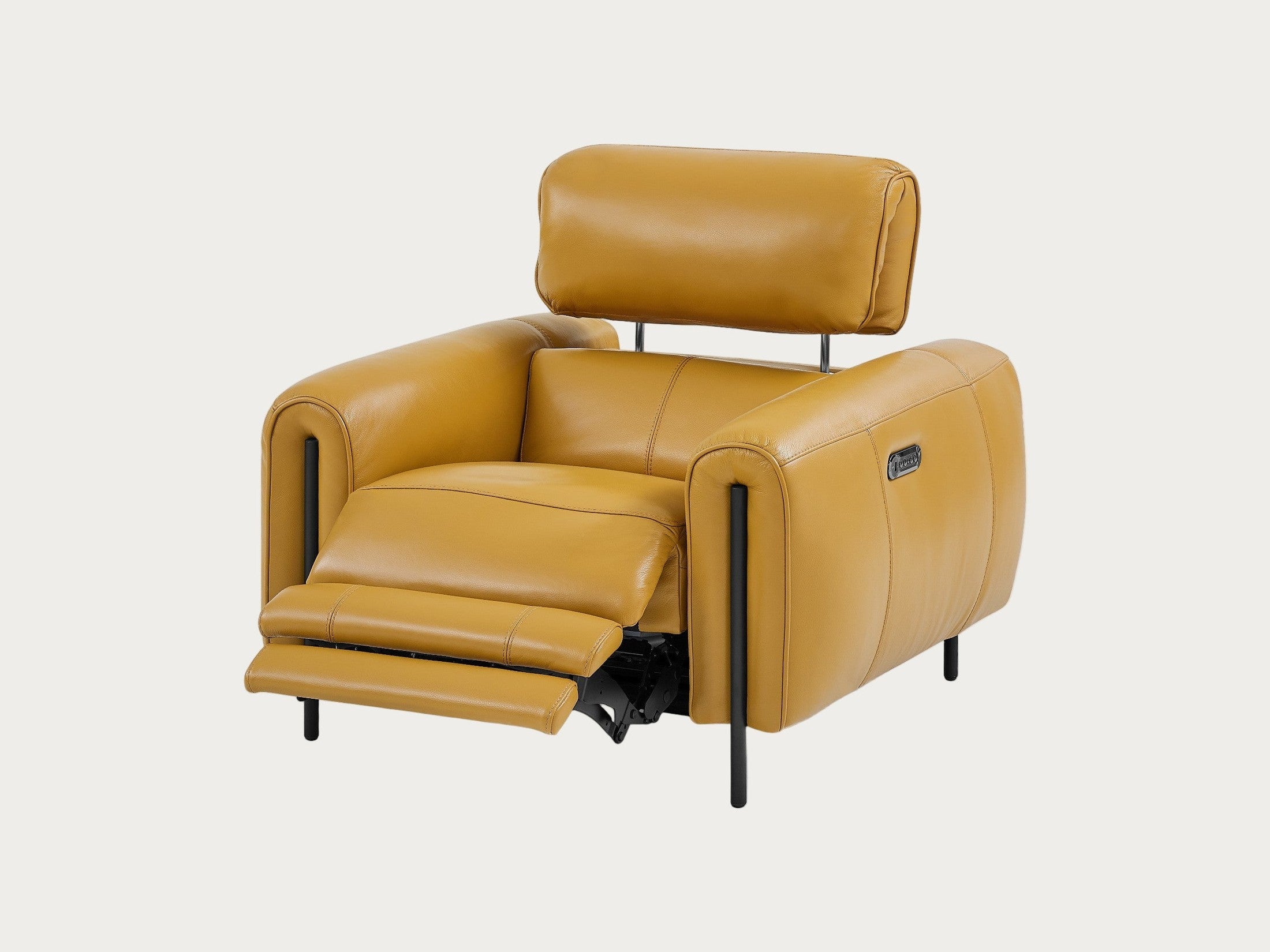 Charm Yellow Honey Leather Armchair