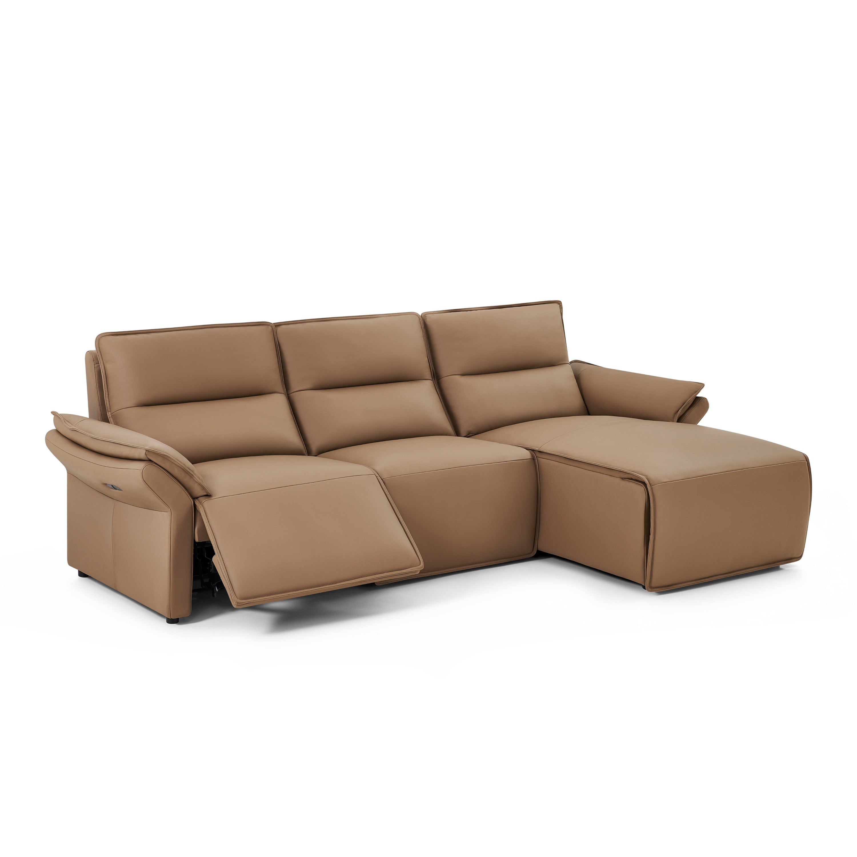 Crown 3-Piece Leather Sectional Set with One Recliner by Creative Furniture