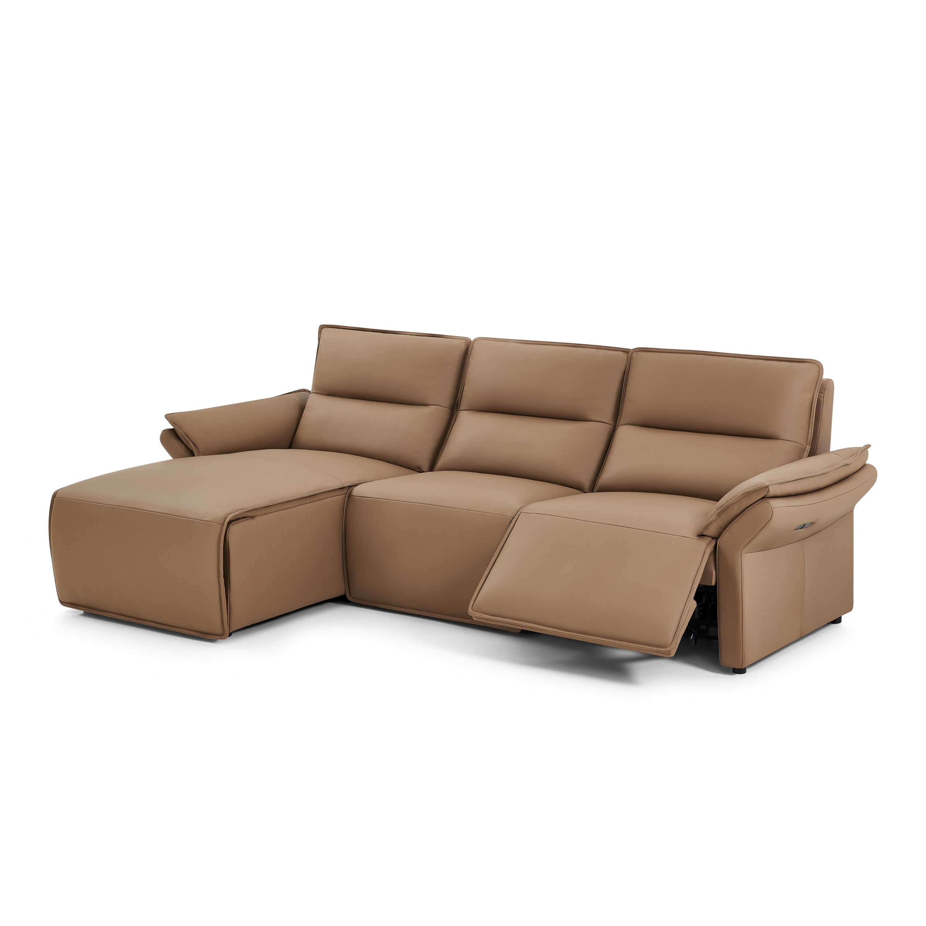 Crown 3-Piece Leather Sectional Set with One Recliner by Creative Furniture