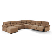 Crown 7-Piece Leather Sectional with Two Recliners by Creative Furniture