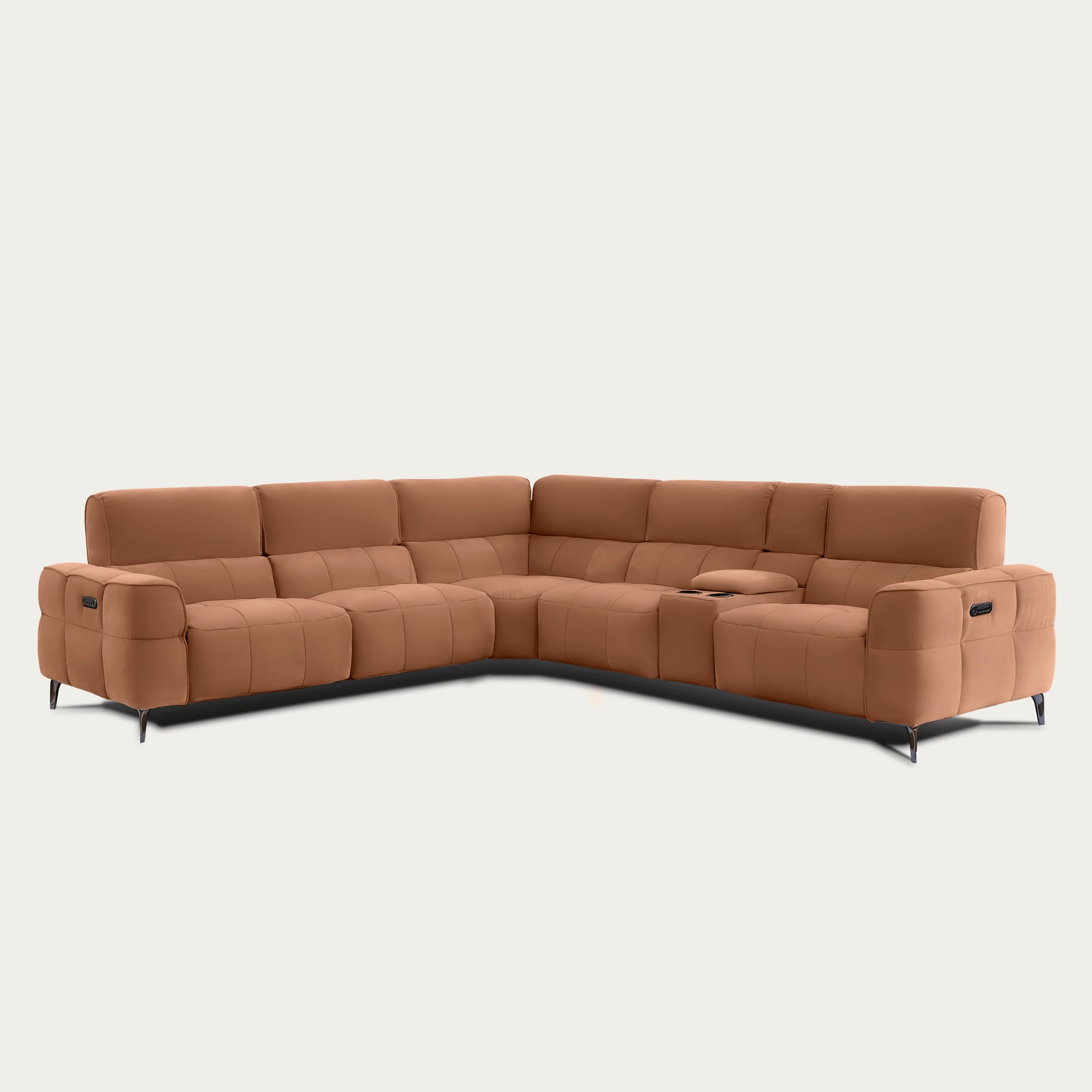 Cubo 6-Piece Sectional Sofa with Recliners, Fabric