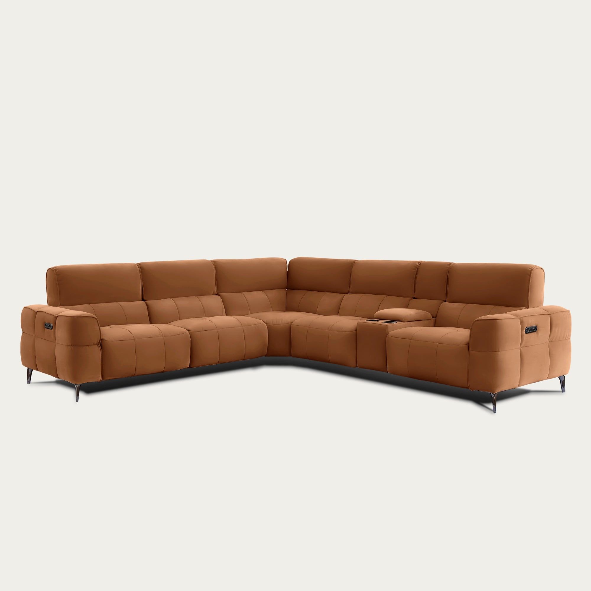 Cubo 6-Piece Sectional Sofa with Recliners, Fabric